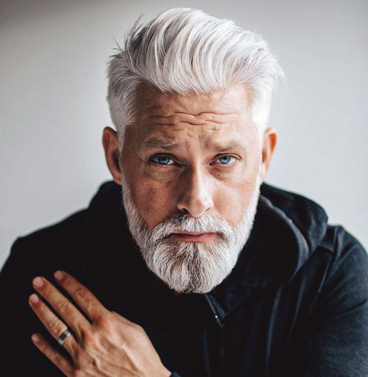 Men's Non-Surgical Hair System Light Grey