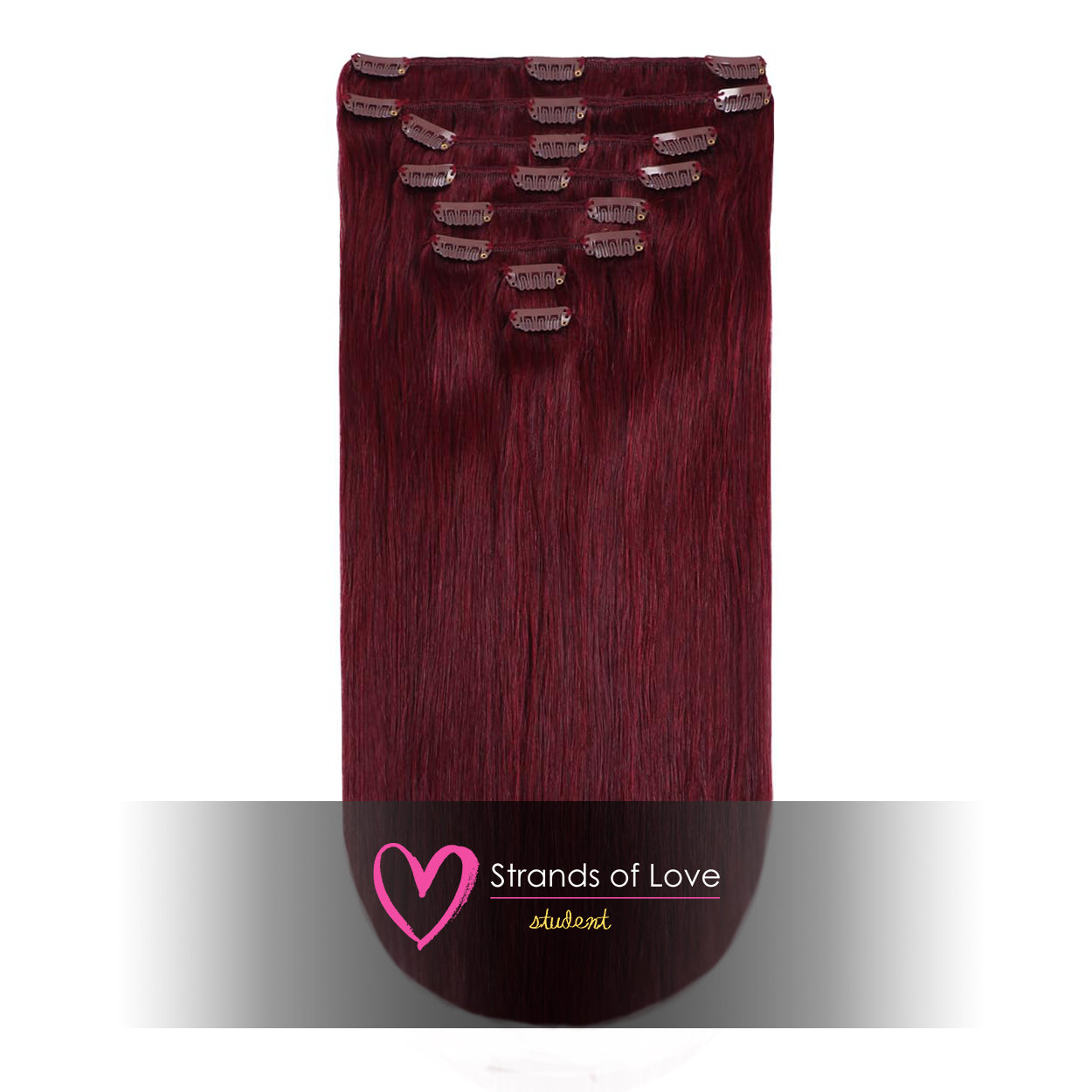 SOL Clip-In Hair Extensions - Wine Red (#99J)