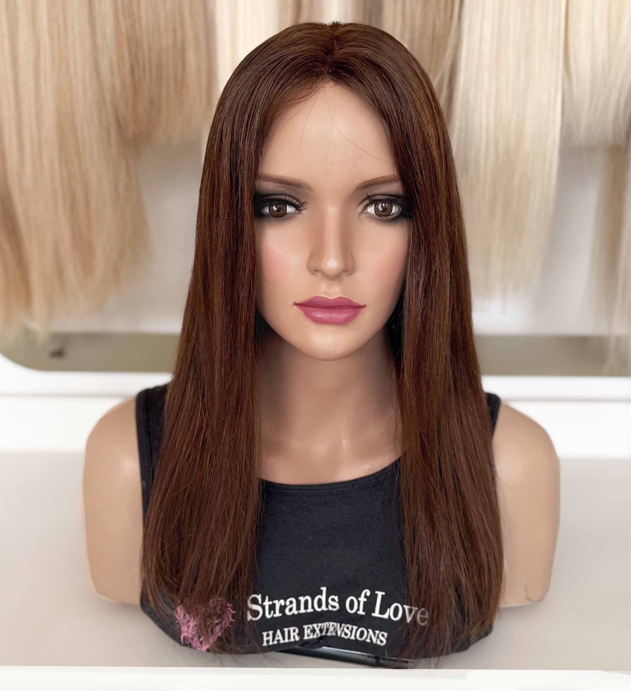 HAZEL - Full Wig - Hazel Brown (#4)- SKIN top with lace front