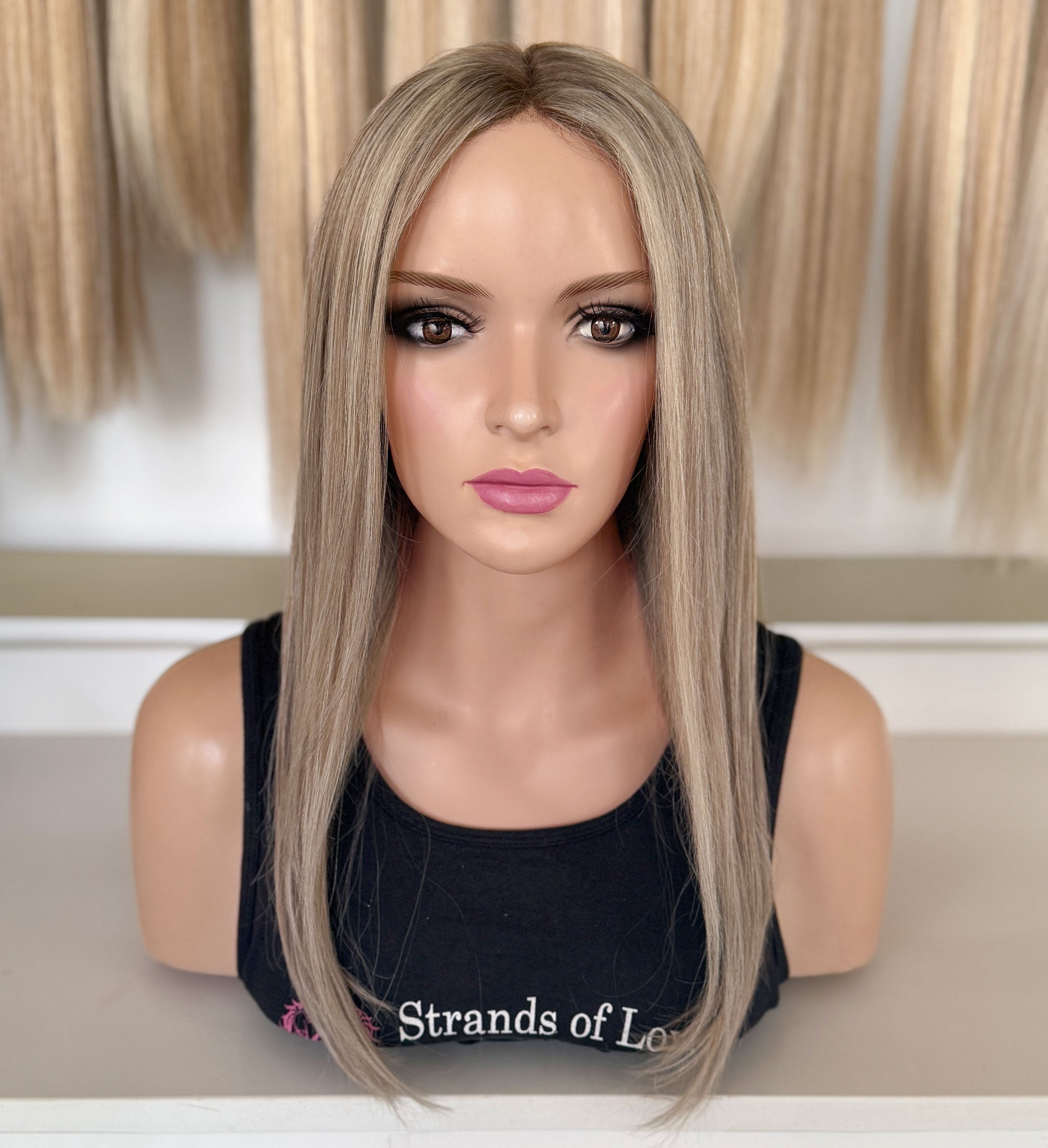 AMY - Full Wig - Ash Highlight (#Silver/7) - Straight - Lace Front