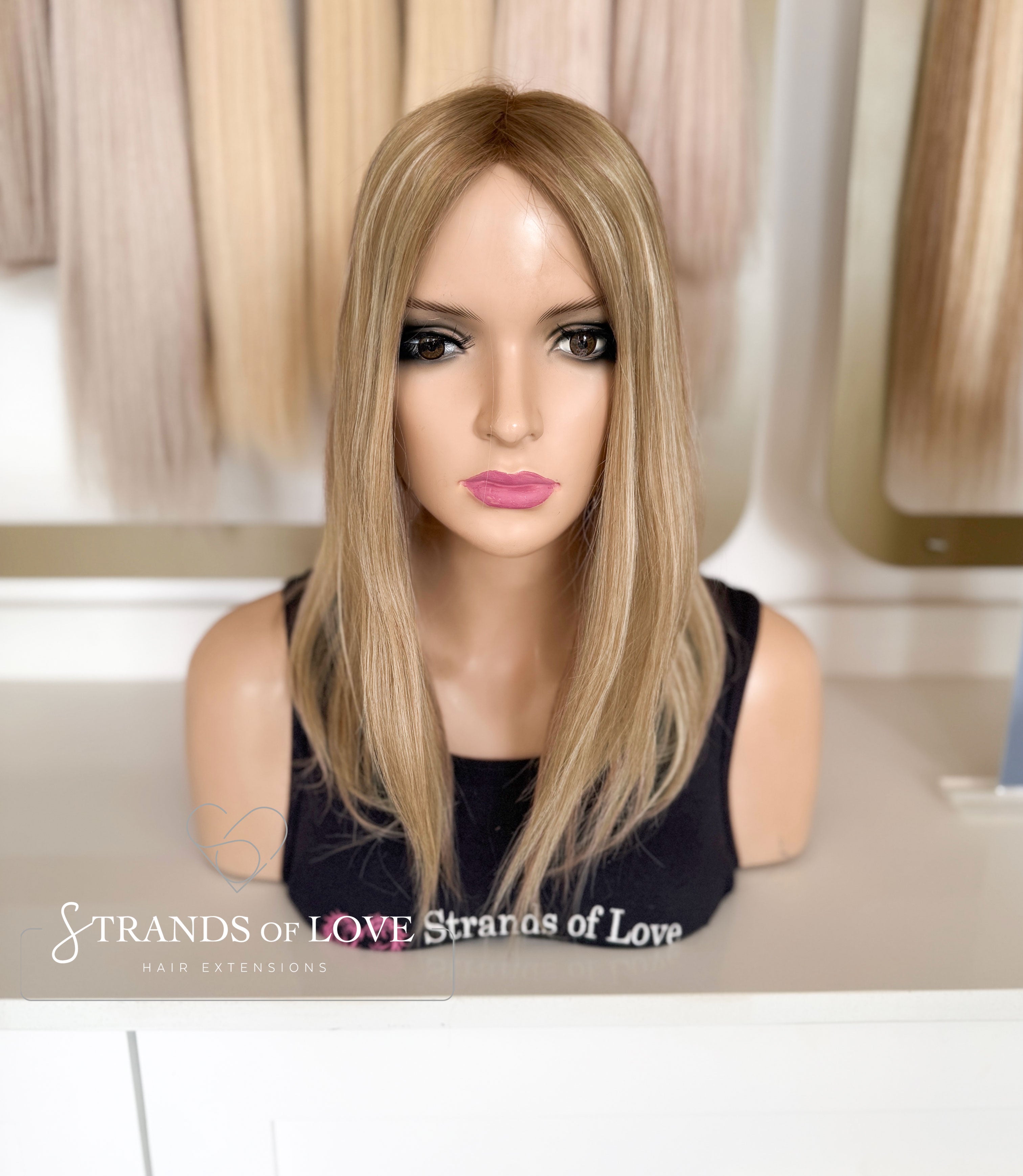 Crown Topper Clip-In - Butterscotch Balayage - (#10-20) - Mono
