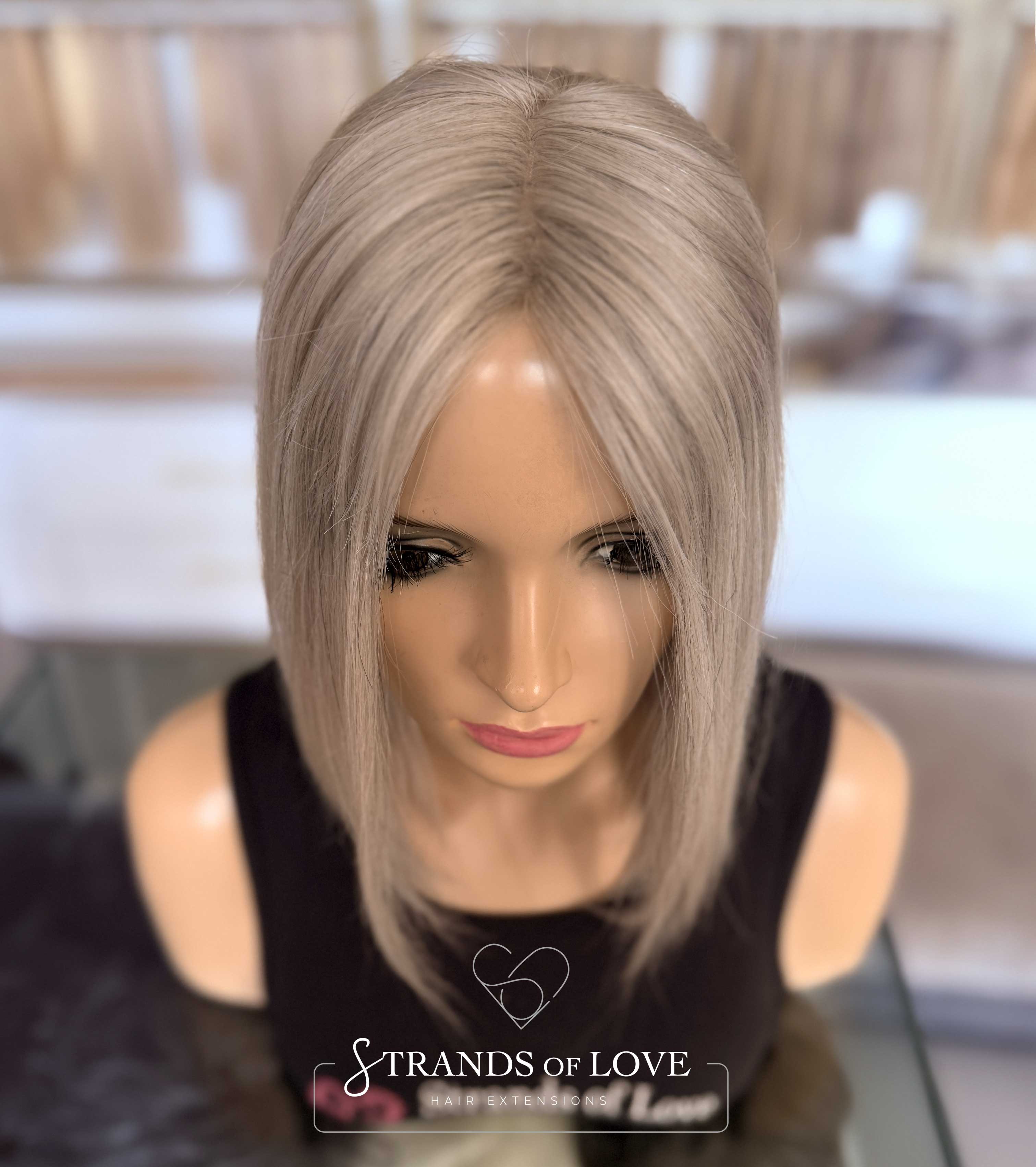 Crown Topper Clip-In - Ice Natural Grey - Mono