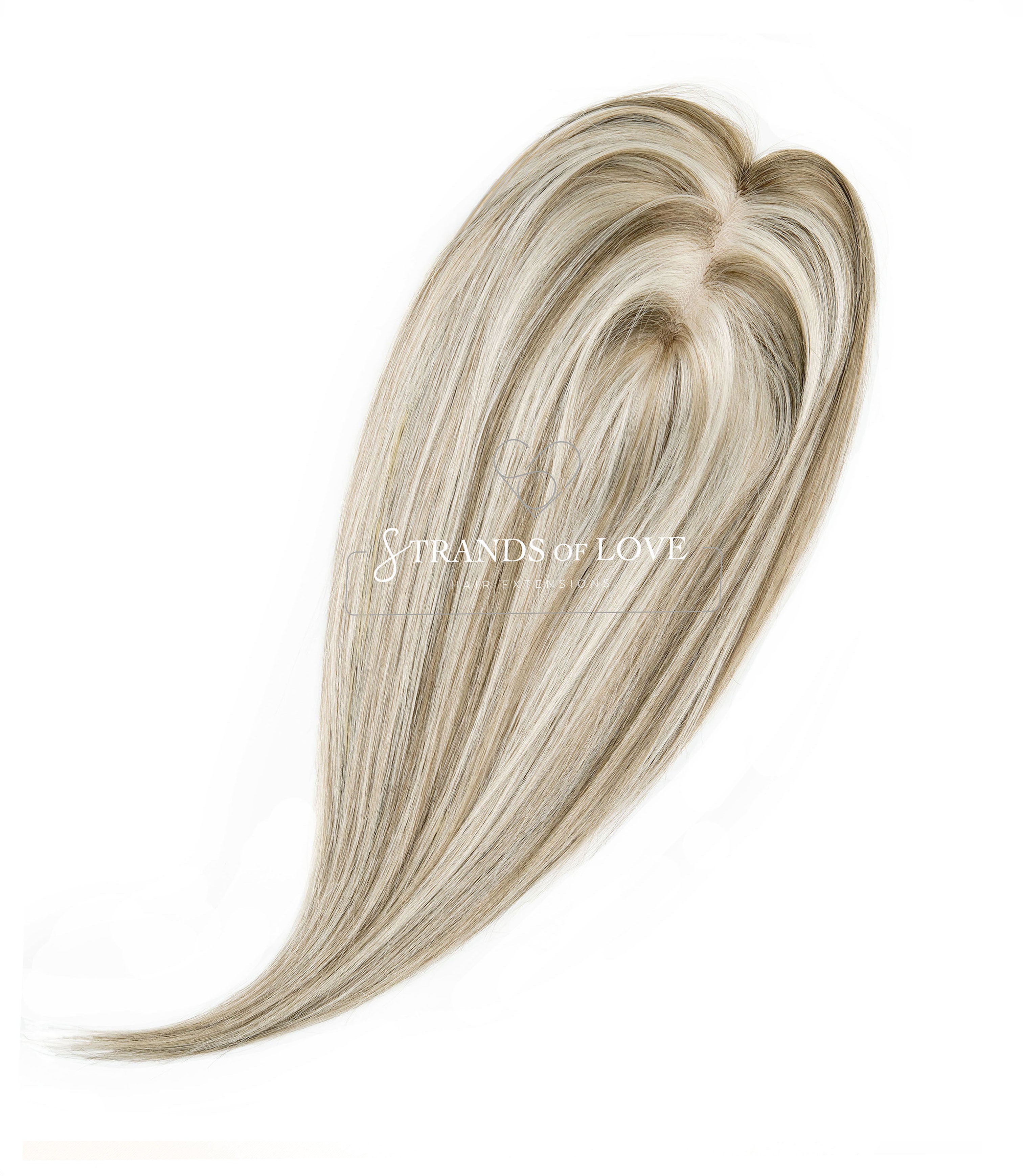 Crown Topper Clip-In - Ash Highlight (#Silver/7) - HD Silk