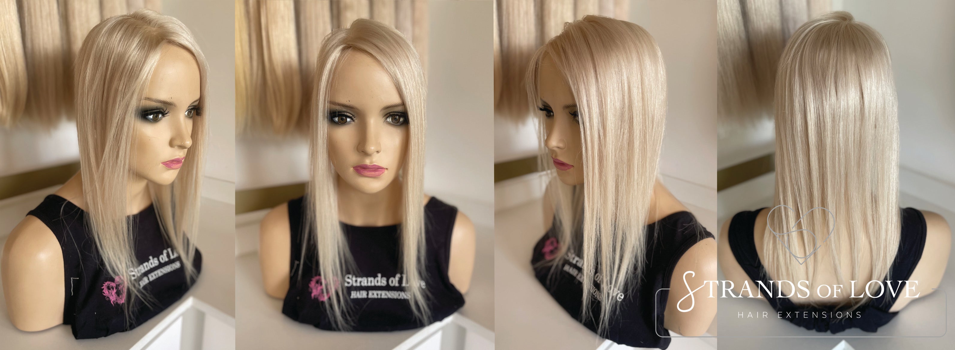 Crown Topper Clip-In - Silver Blonde - HD Silk