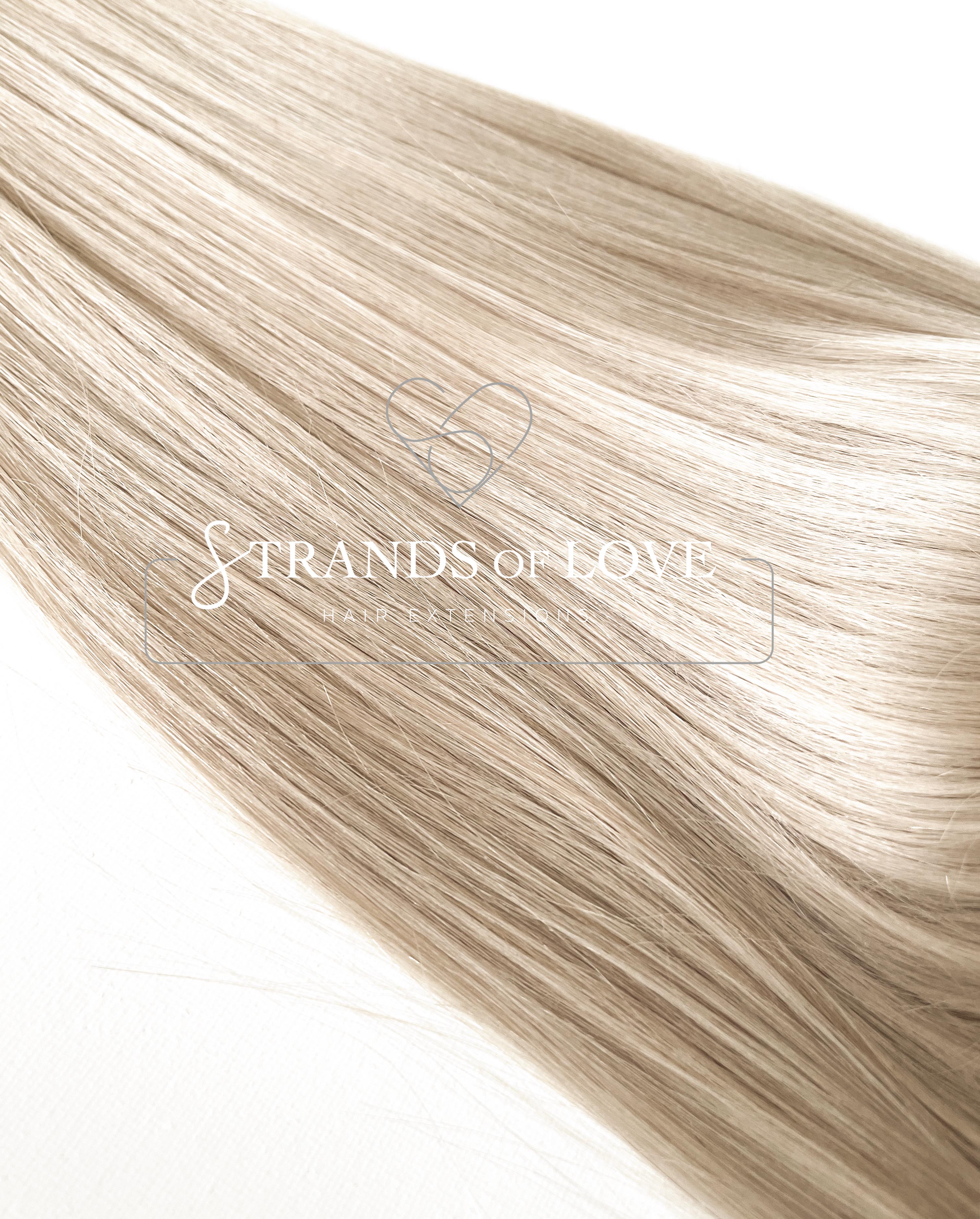 Crown Topper Clip-In - Silver Blonde - HD Silk