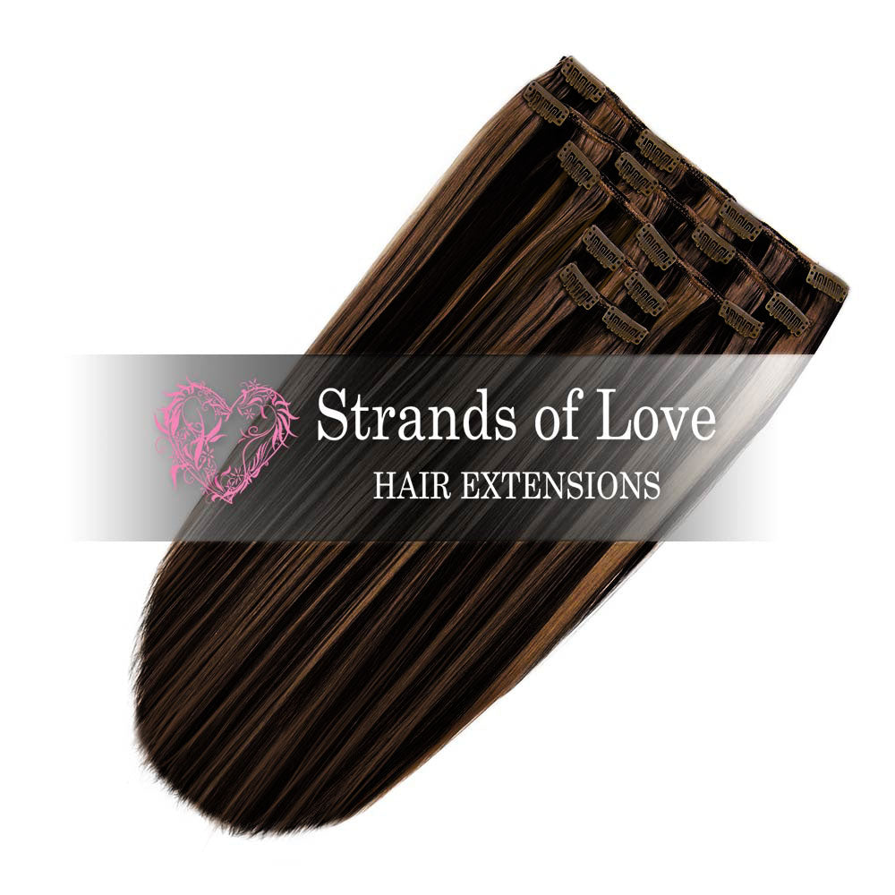 Classic Clip-In Hair Extensions - Irish Coffee (#1B/4)
