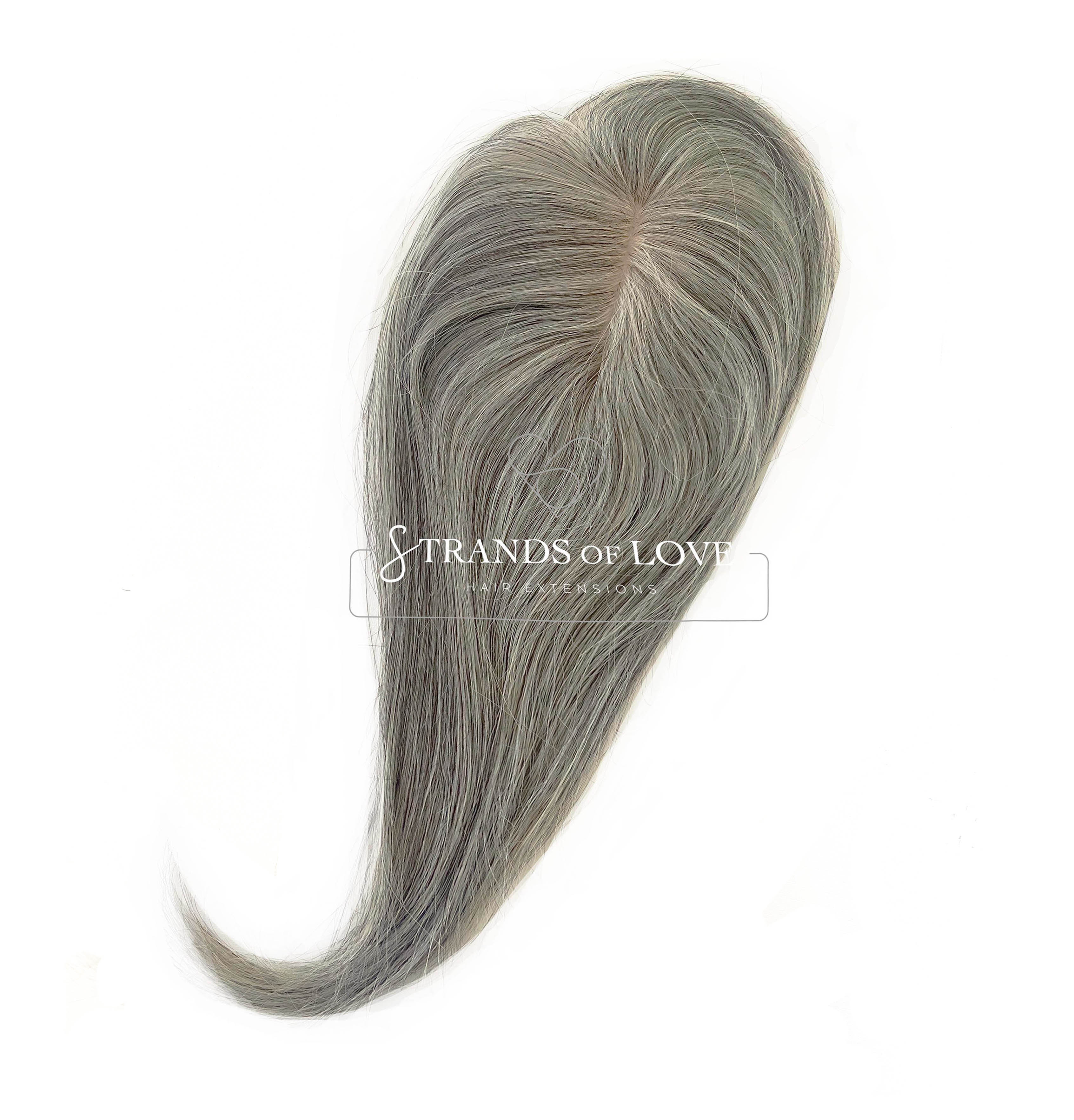 Crown Topper Clip-In - Natural Grey (#Grey) - Skin