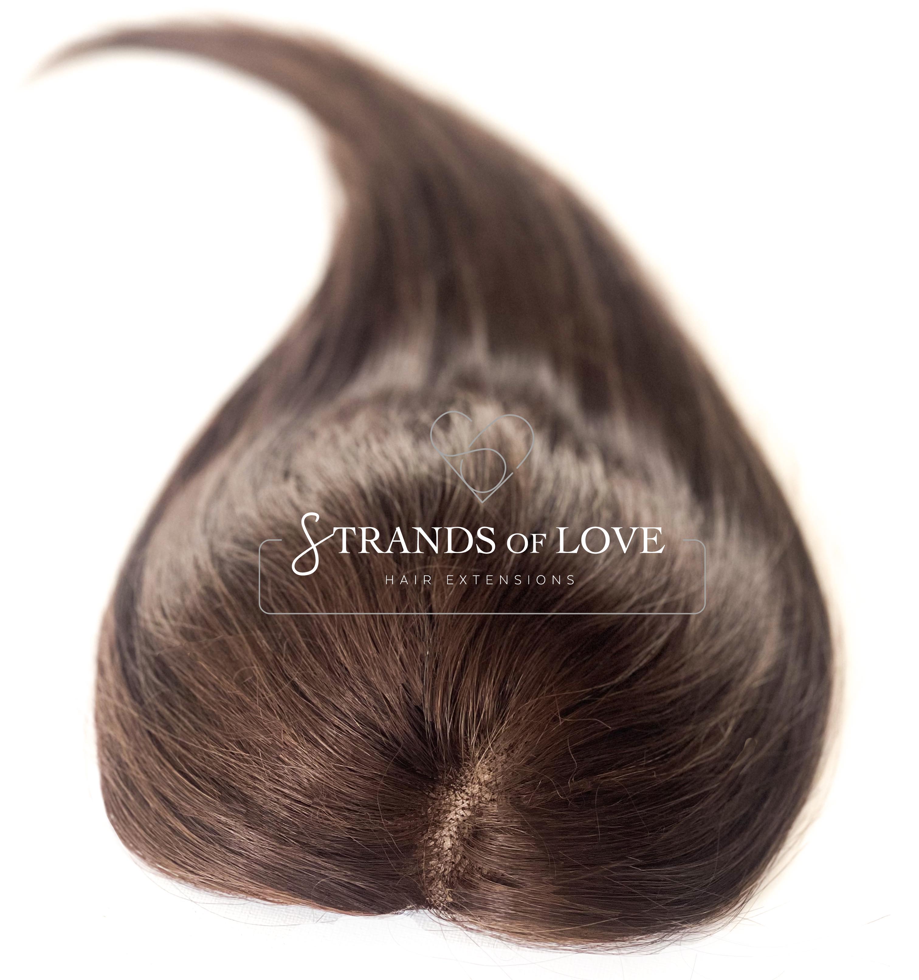 Crown Topper Clip-In - Chocolate Brown (#2) - HD Silk