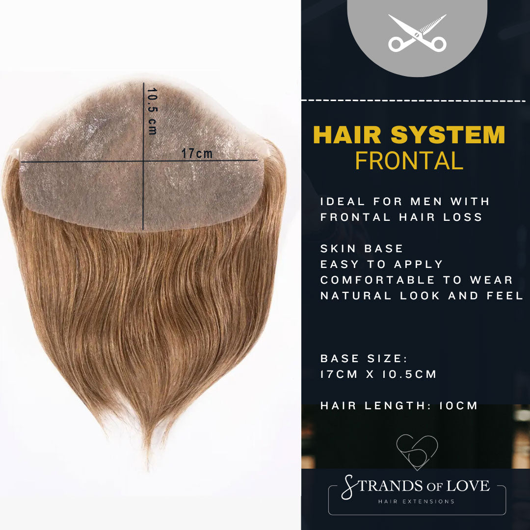 Men's Non-Surgical Hair FRONTAL 014 - Dark Blonde (#18) - Skin Base
