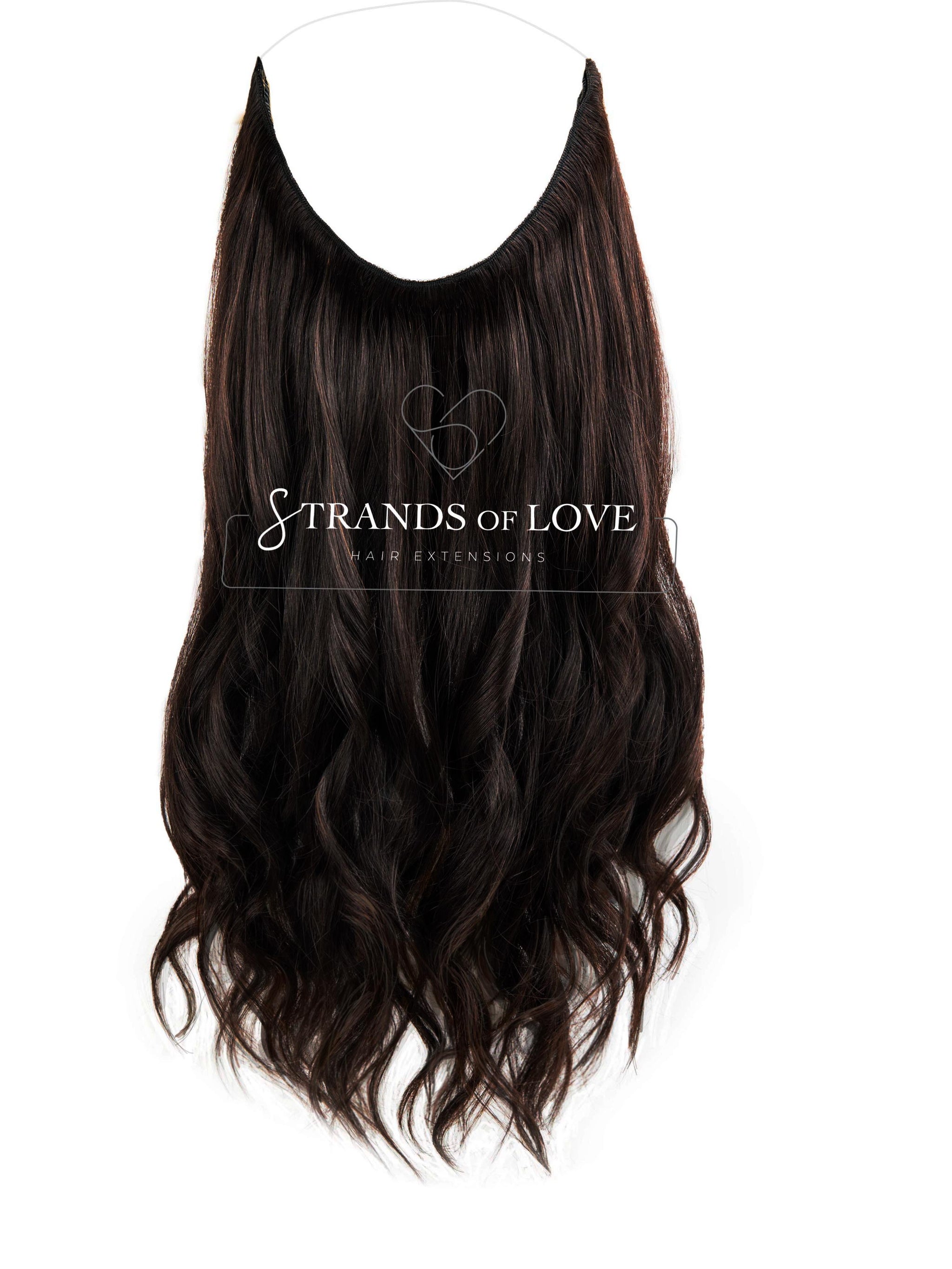 20 Inch 50 cm Halo Hair Piece Espresso (#1B)
