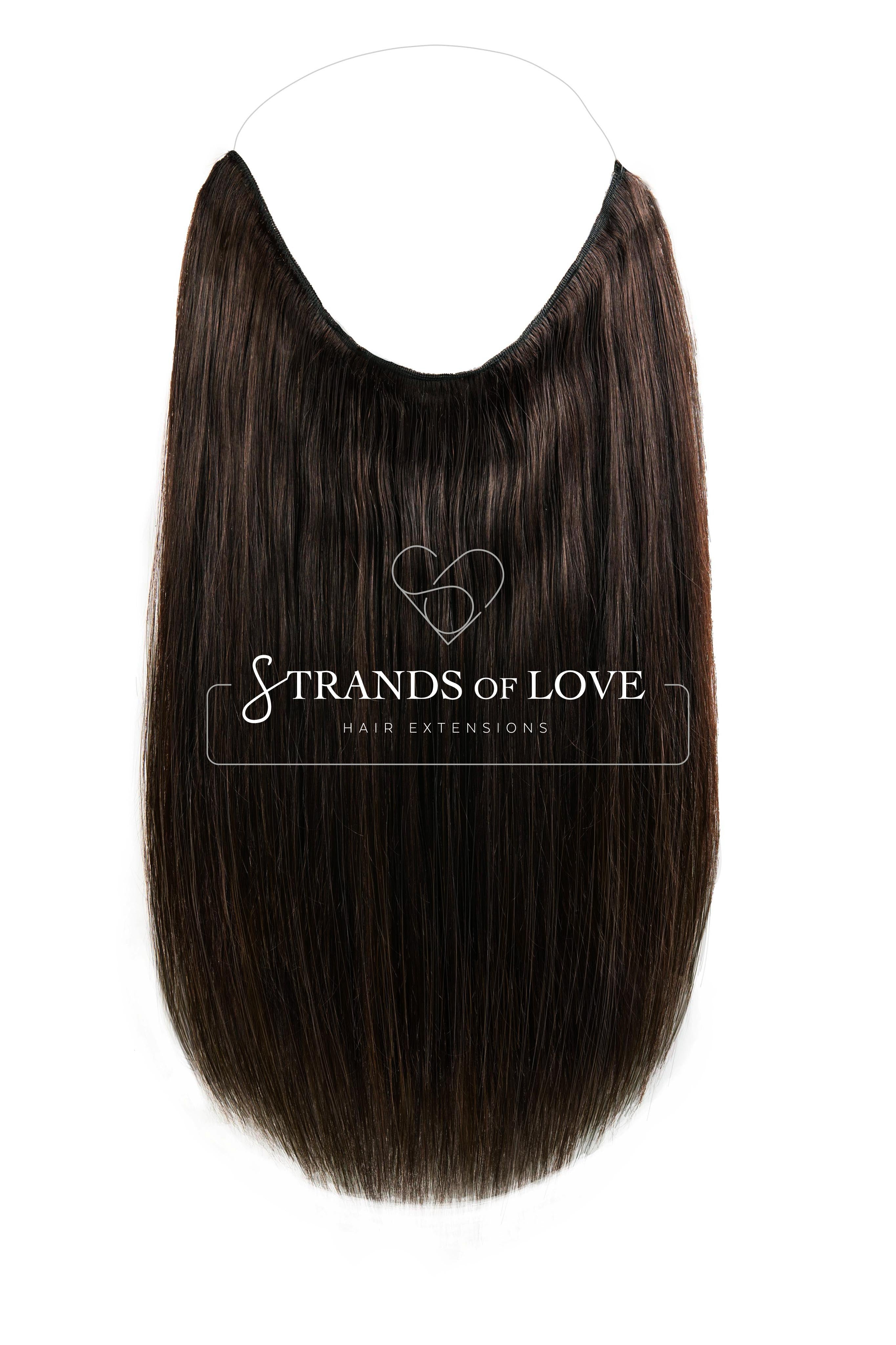 20 Inch / 50 cm Halo Hair Piece - Espresso (#1B)