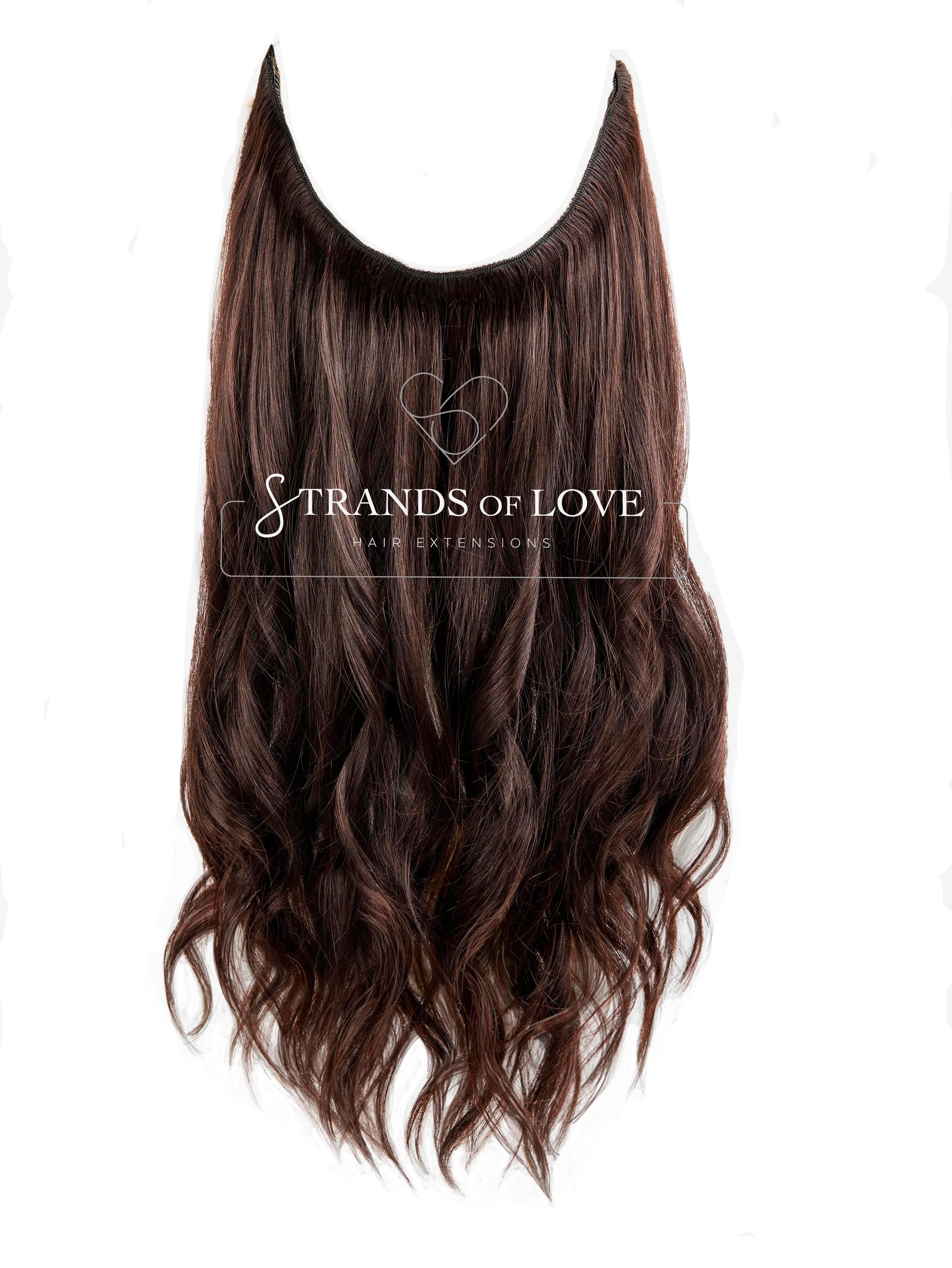 20 Inch / 50 cm Halo Hair Piece -Chocolate Brown (#2)