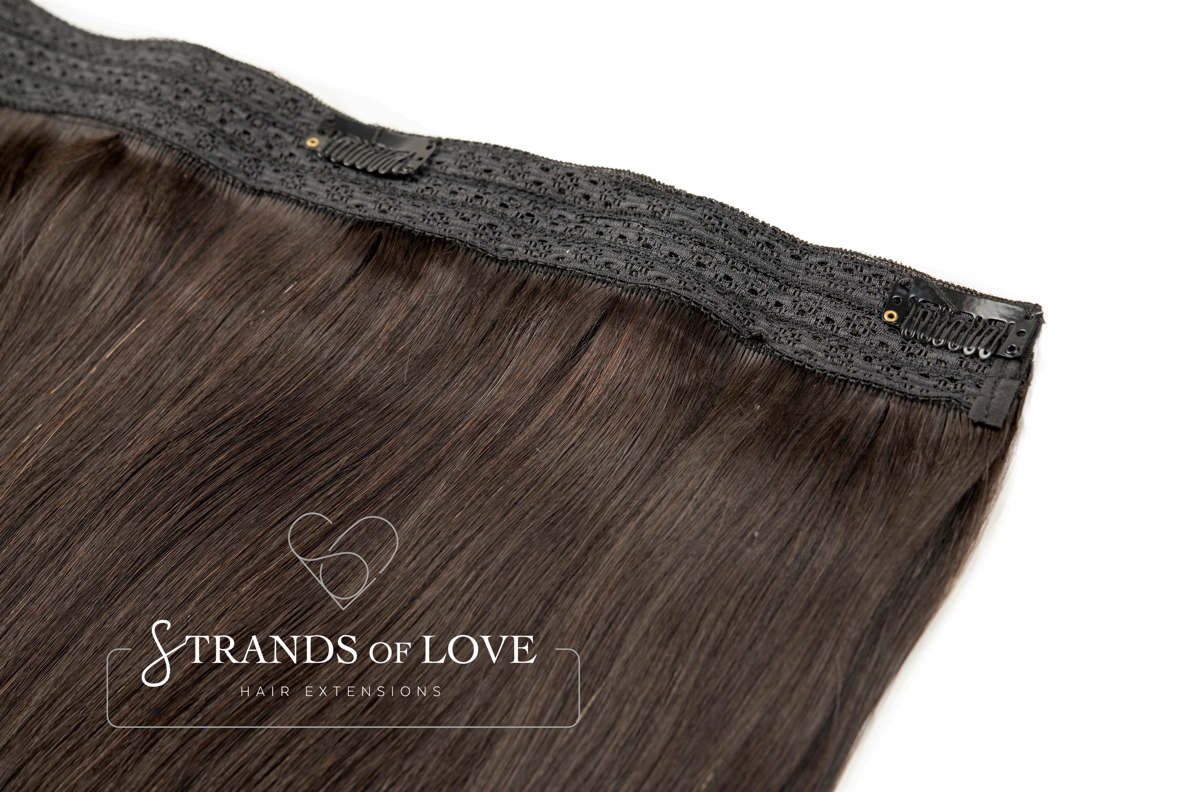 20 Inch / 50 cm Halo Hair Piece -Chocolate Brown (#2)