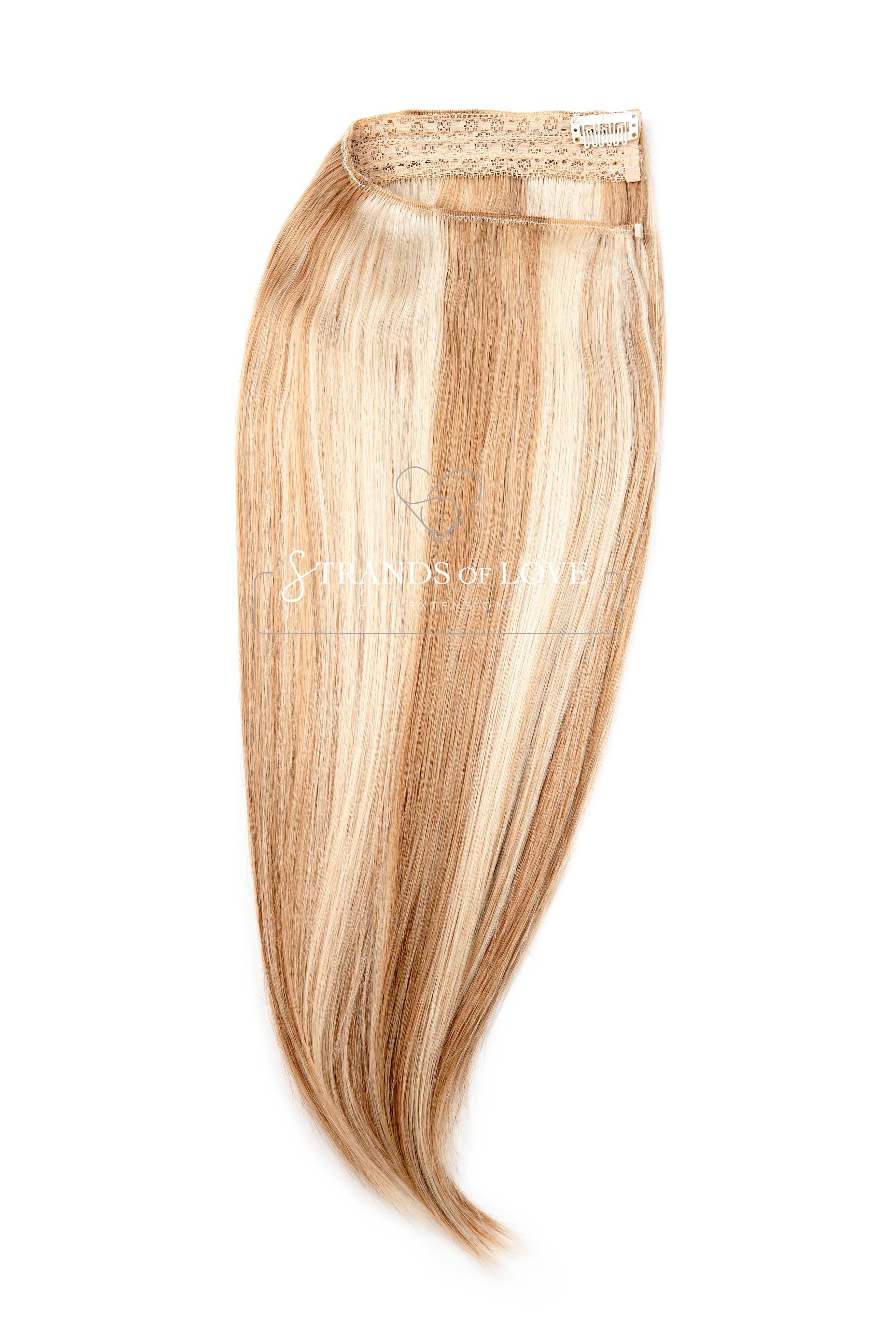 20 Inch / 50 cm Halo Hair Piece - Coconut Cream (#60/10)