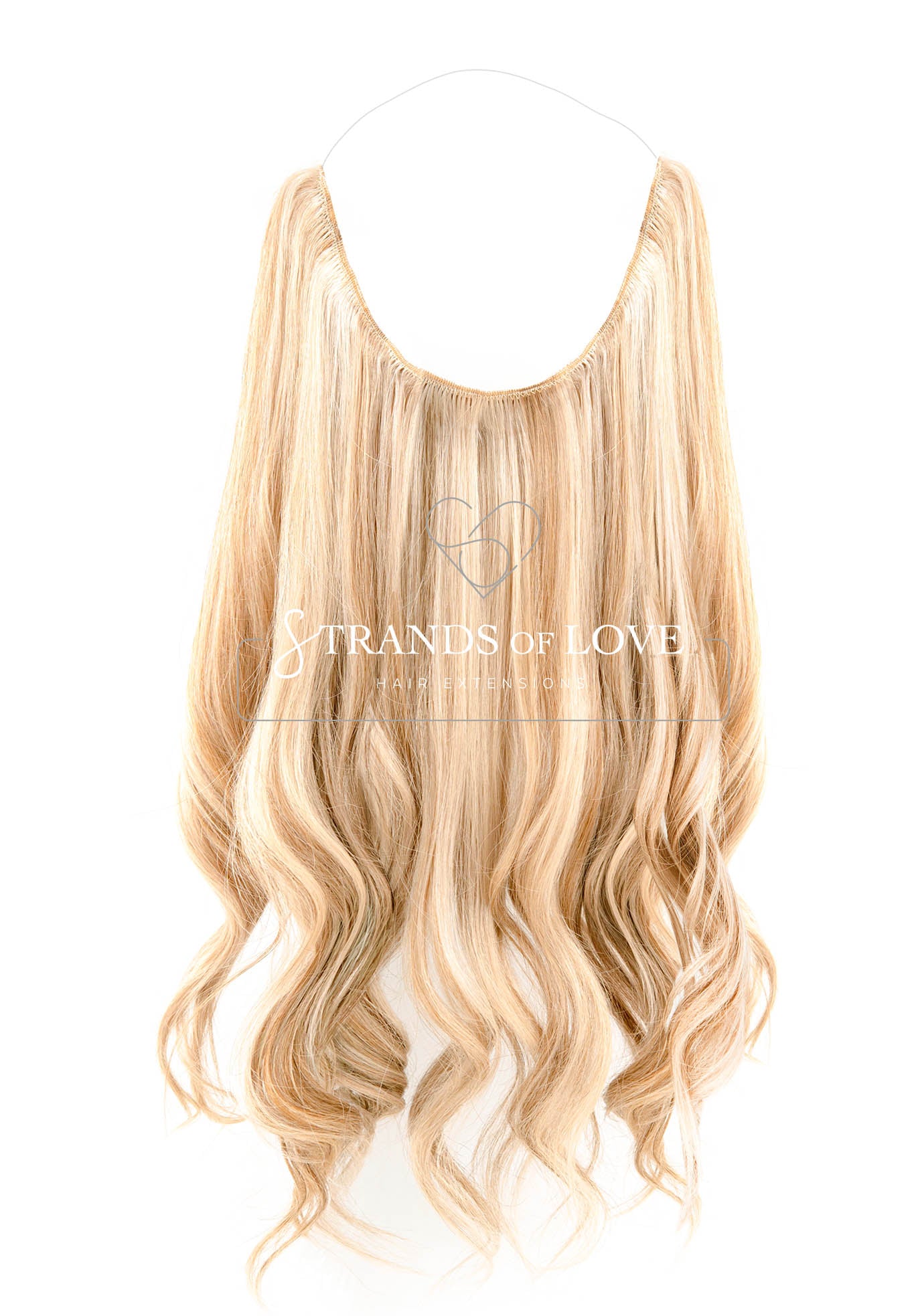 20 Inch / 50 cm Halo Hair Piece -Vanilla Cream (#60/20)