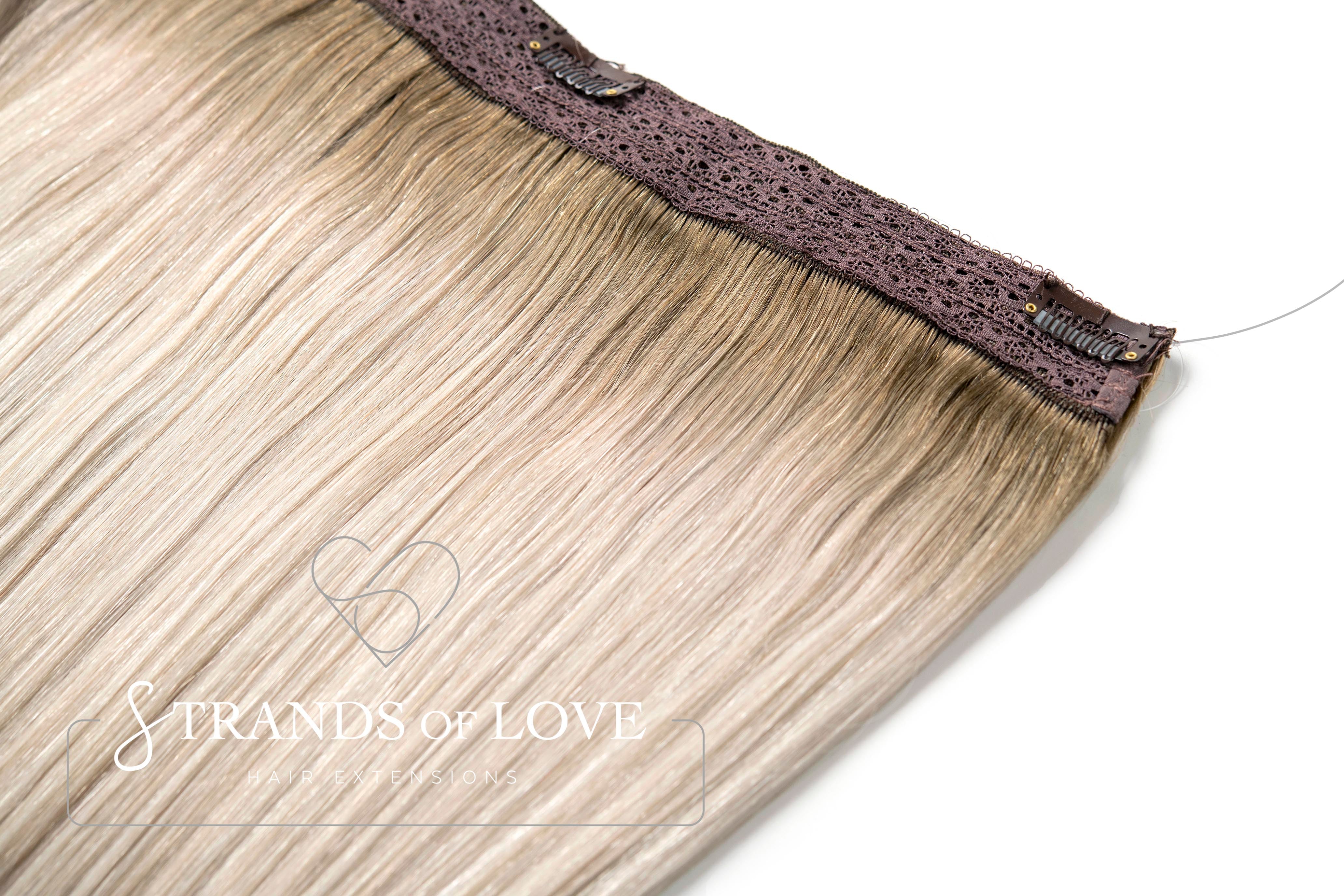 20 Inch / 50 cm Halo Hair Piece -Malibu Ombré (#7-SIL)