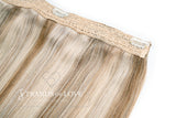 20 Inch / 50 cm Halo Hair Piece -Ash Blonde Highlight (#Silver/7)