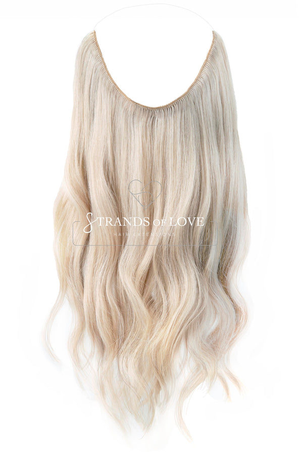 20 Inch / 50 cm Halo Hair Piece -Ice Blonde (#ICE)