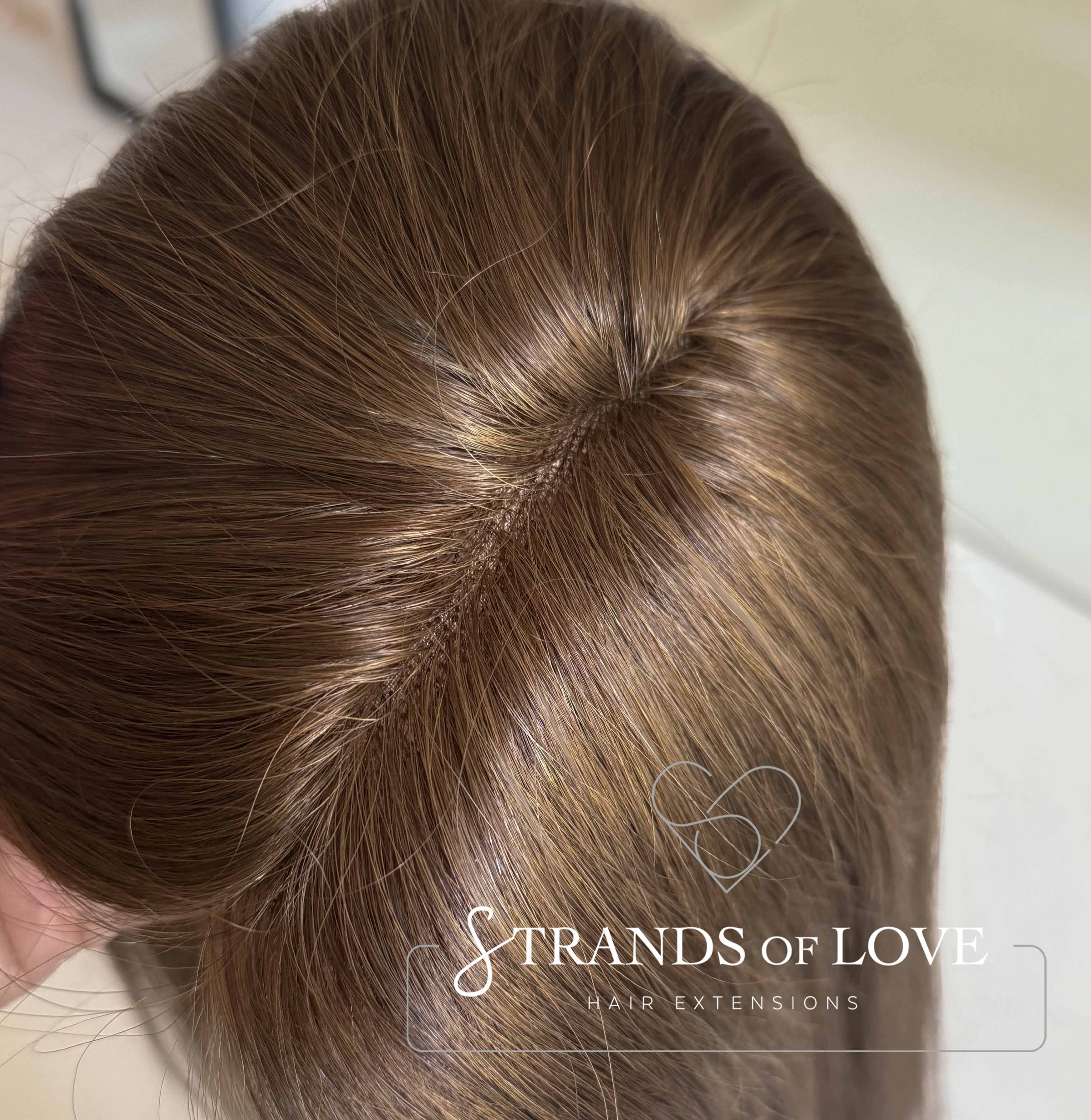 Crown Topper Clip-In - Natural Hazel Brown (#4) - HD Silk
