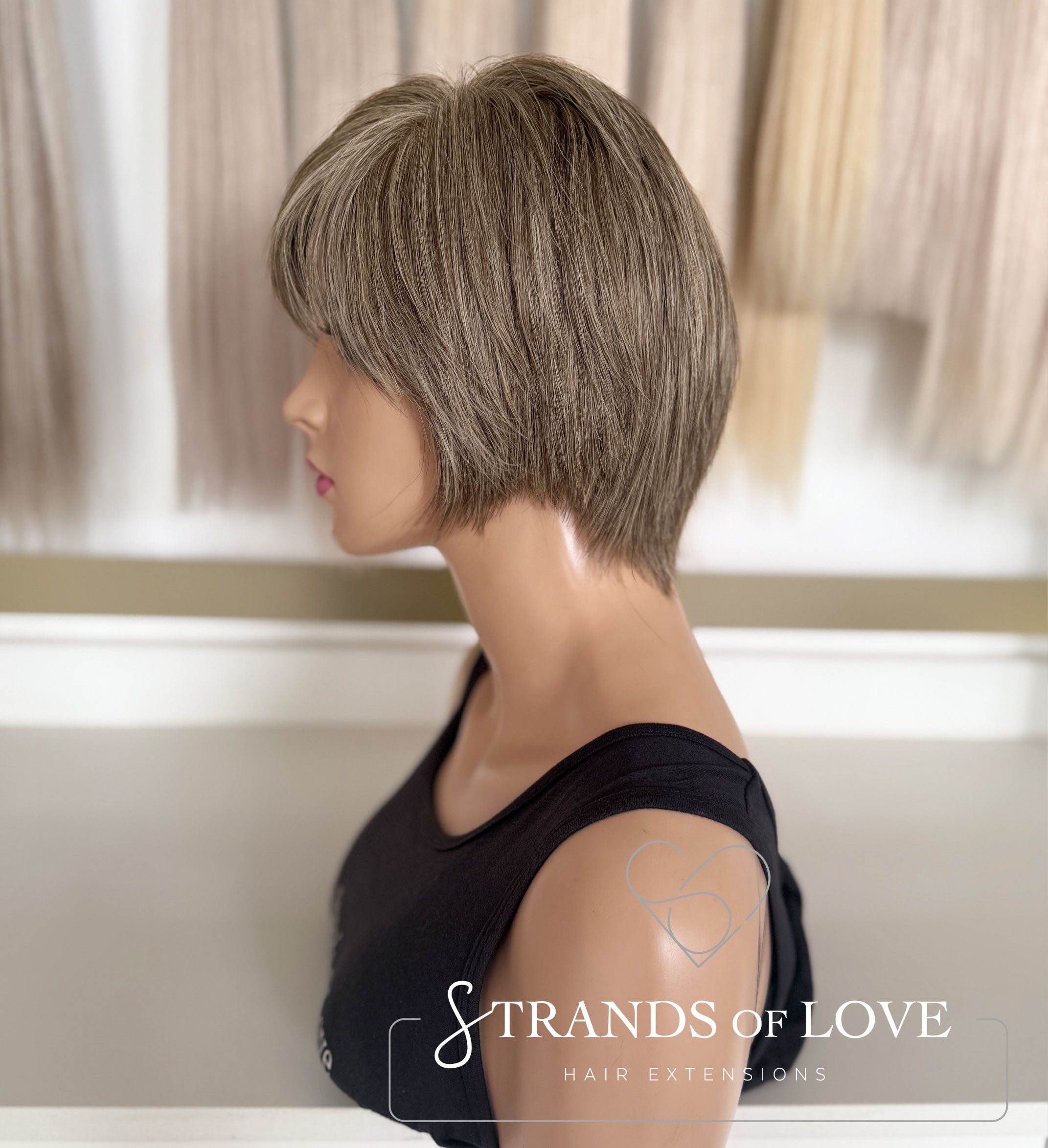 JACKIE - Full Wig - Choc Cinnamon(#7/Grey) - SKIN top