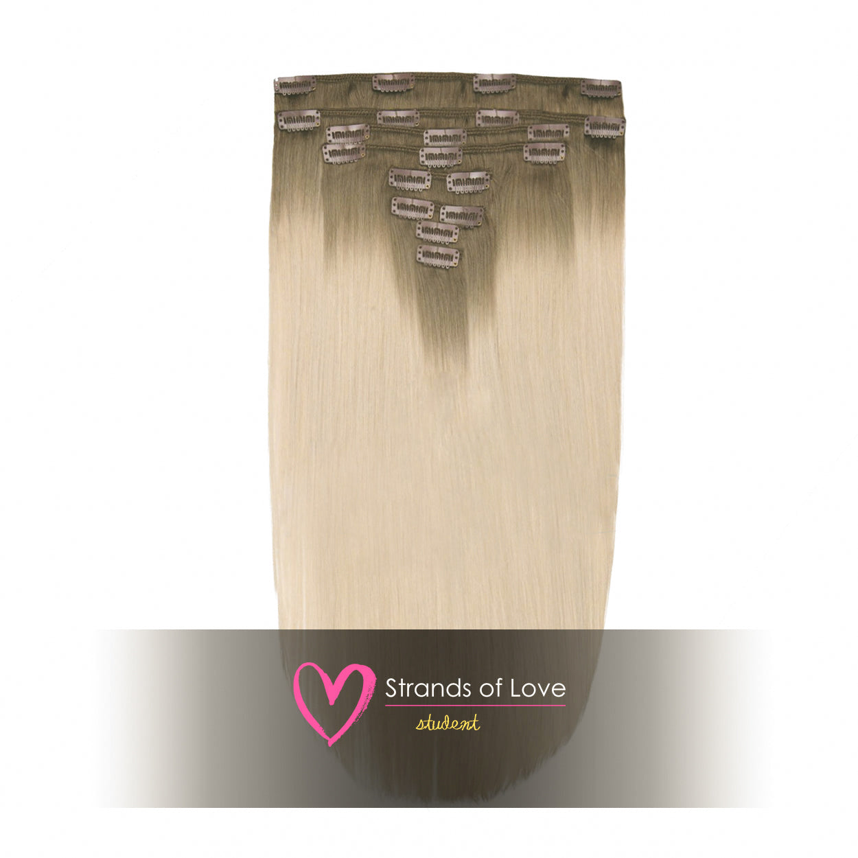 SOL Clip-in Hair Extensions - Malibu Warm Ombré - (#10-Silver)