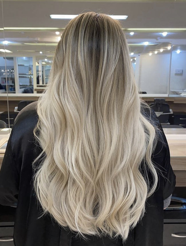 SOL Clip-in Hair Extensions - Malibu Ash Ombré - (#7-Ice)