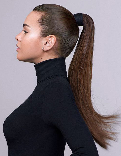 SOL Clip-In Ponytail Hair Extensions - Chocolate Brown (#2)