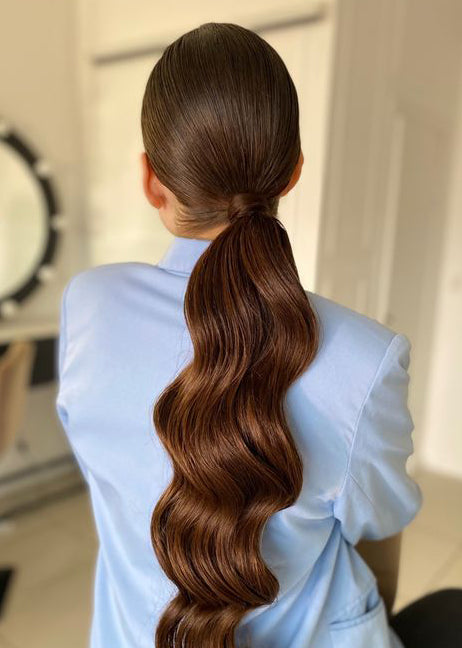 SOL Clip-In Ponytail Hair Extensions - Chestnut Brown (#4)