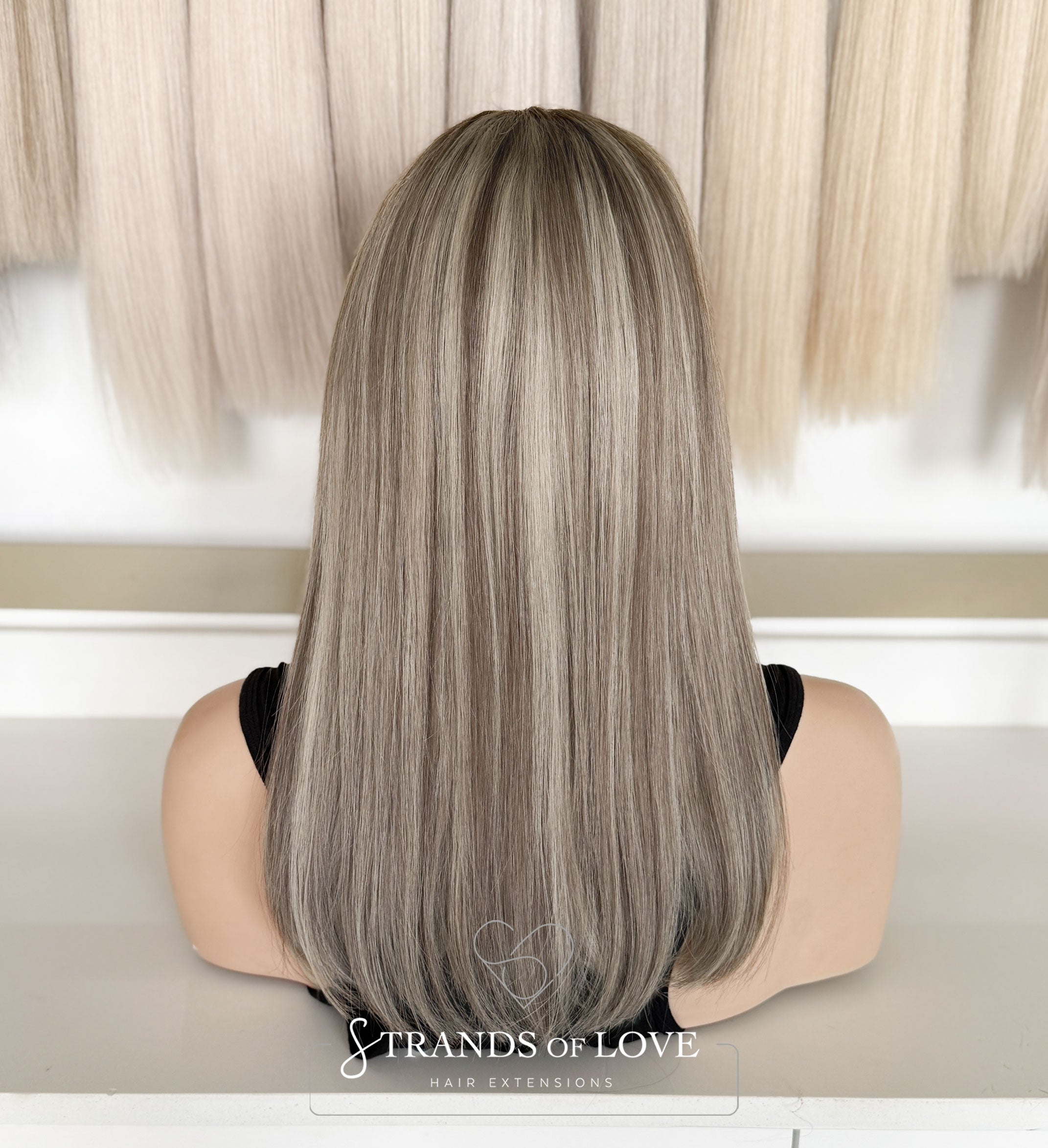 SILVIA - Full Wig - Ash Highlight (#ICE/7) - Straight - Lace Front