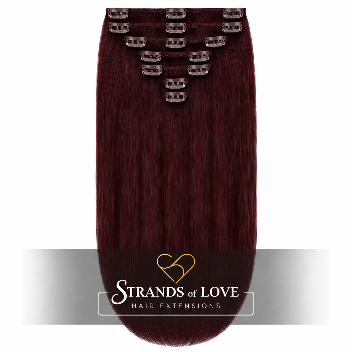 SOL Clip-In Hair Extensions - Wine Red (#99J)