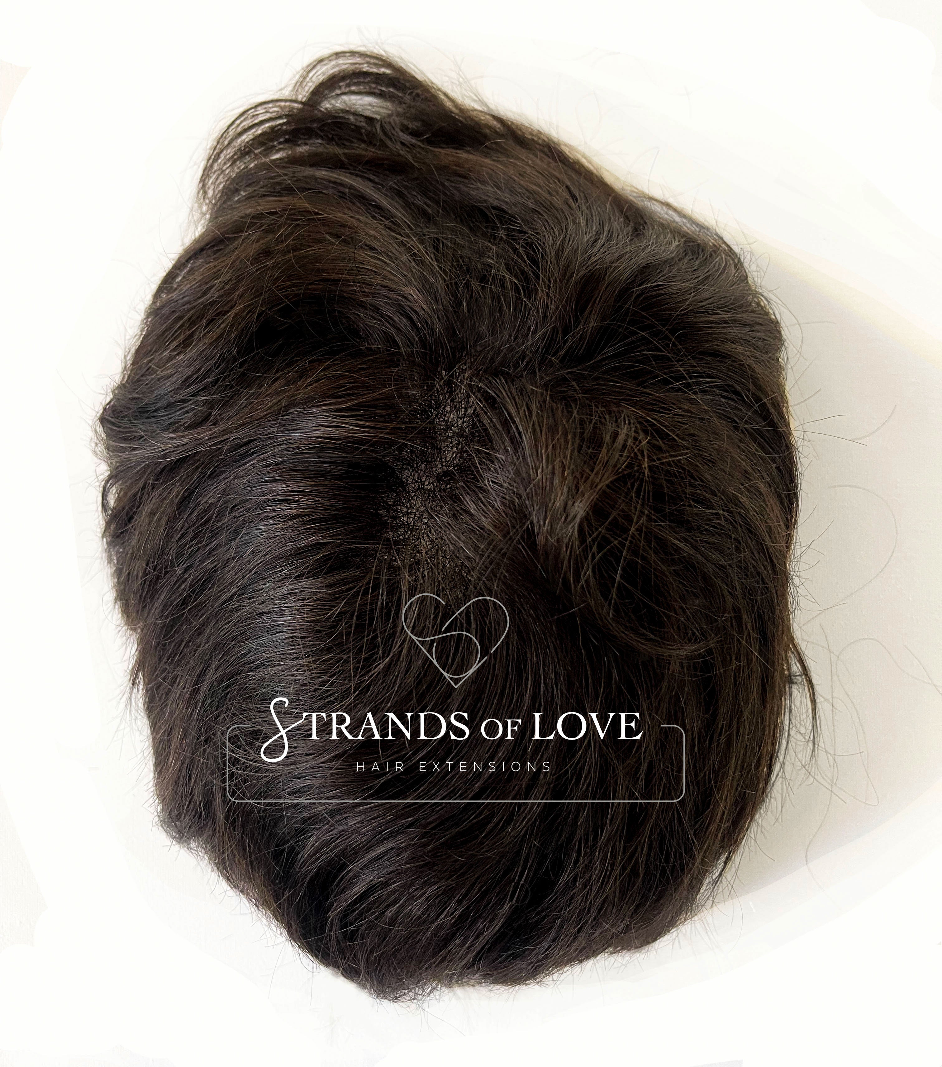 Men's Non-Surgical Hair System 004 - Darkest Brown (#1B) - Lace Base