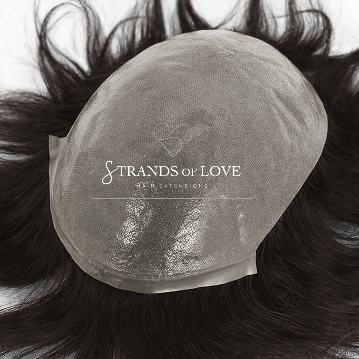 Men's Non-Surgical Hair System 003 - Darkest Brown (#1B)- Skin Base