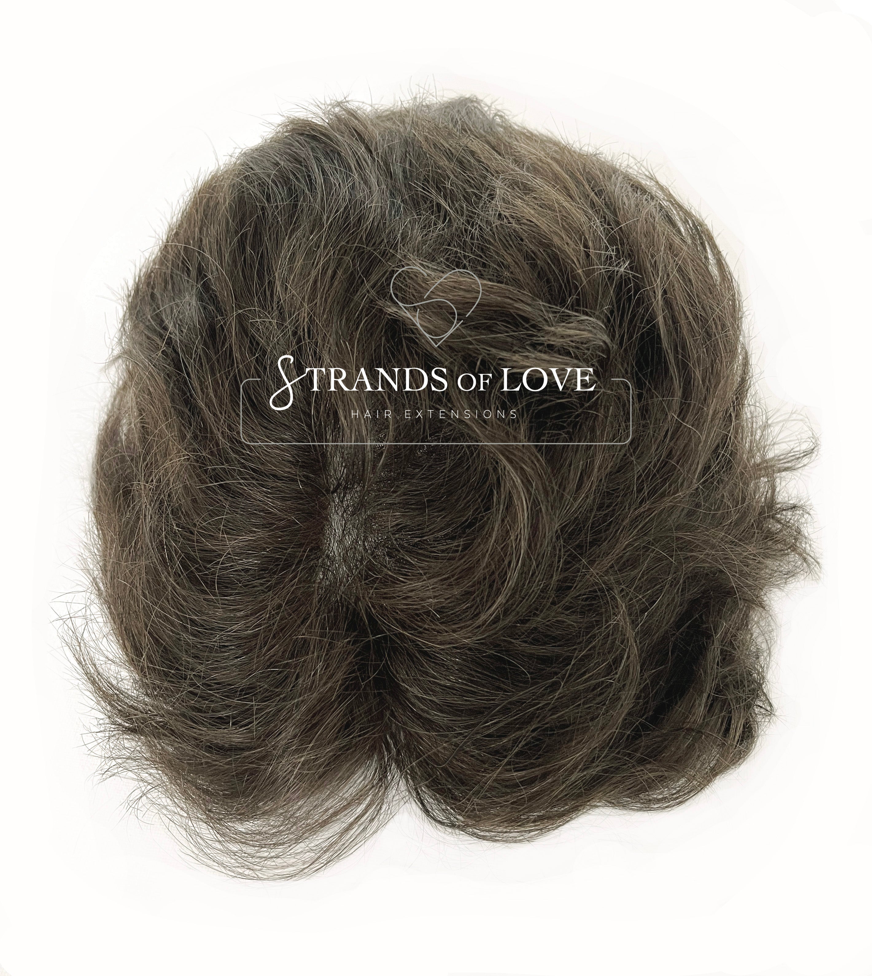 Men's Non-Surgical Hair System 008- Ash Brown (#4-Ash) - Skin Base