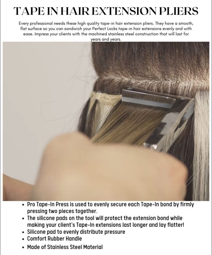 Hair Extension Professional TAPE Plier - Silver