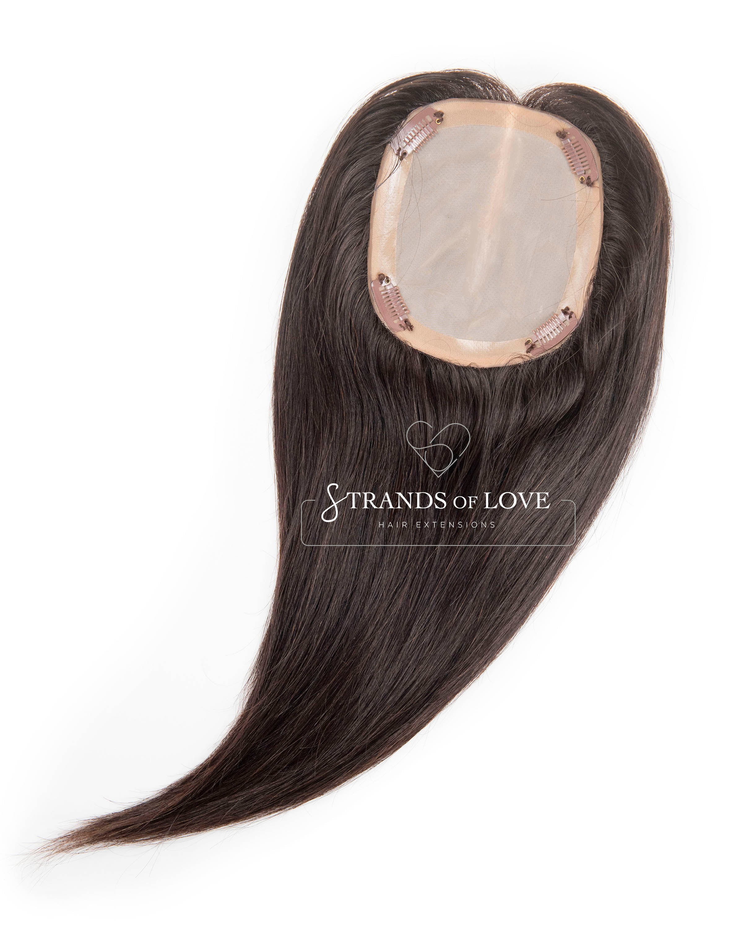 Crown Topper Clip-In - Espresso (#1B) - HD Silk