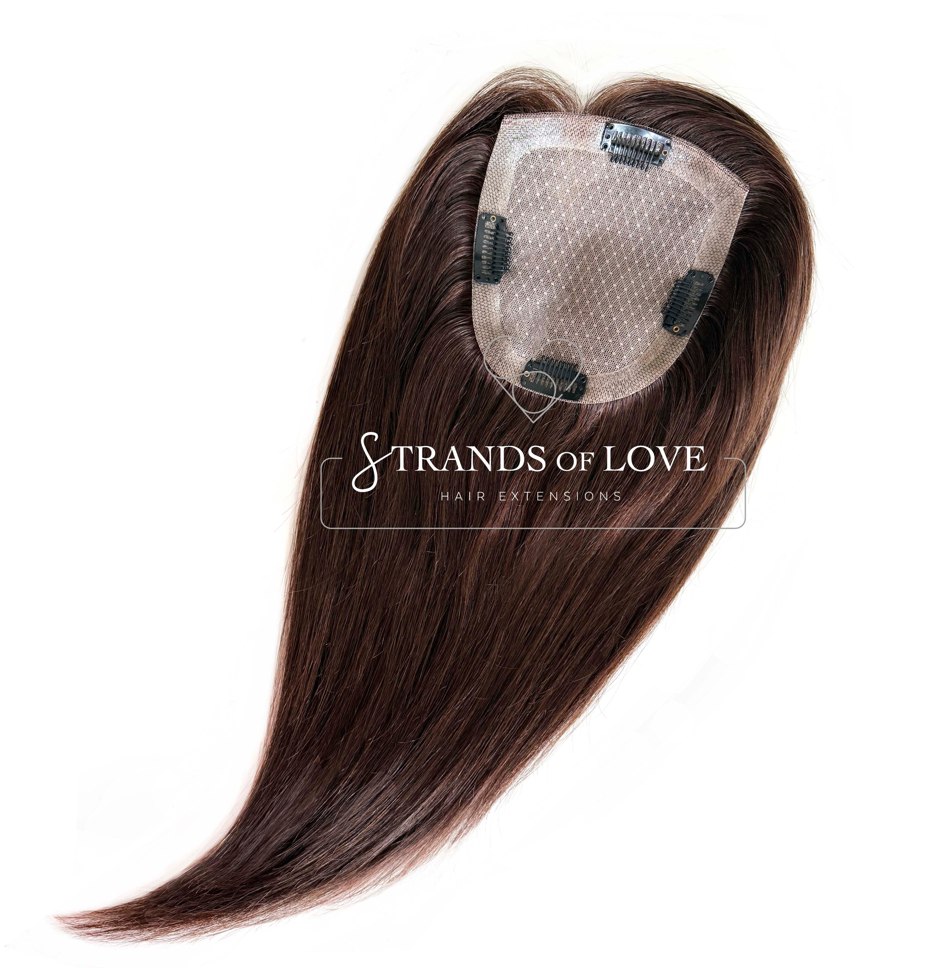 Crown Topper Clip-In - Chocolate Brown (#2) - Skin