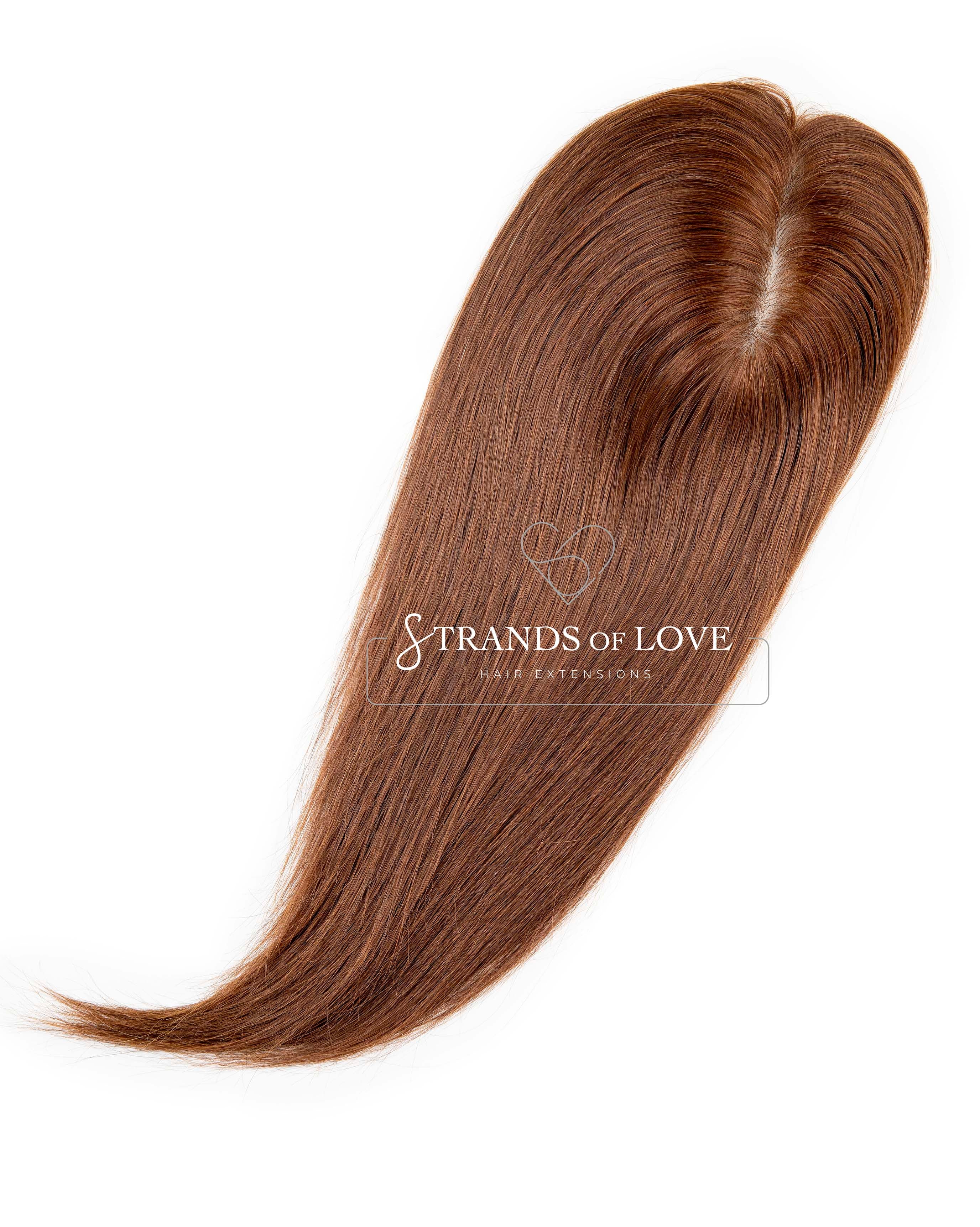 Crown Topper Clip-In - Auburn Brown (#33) - Skin