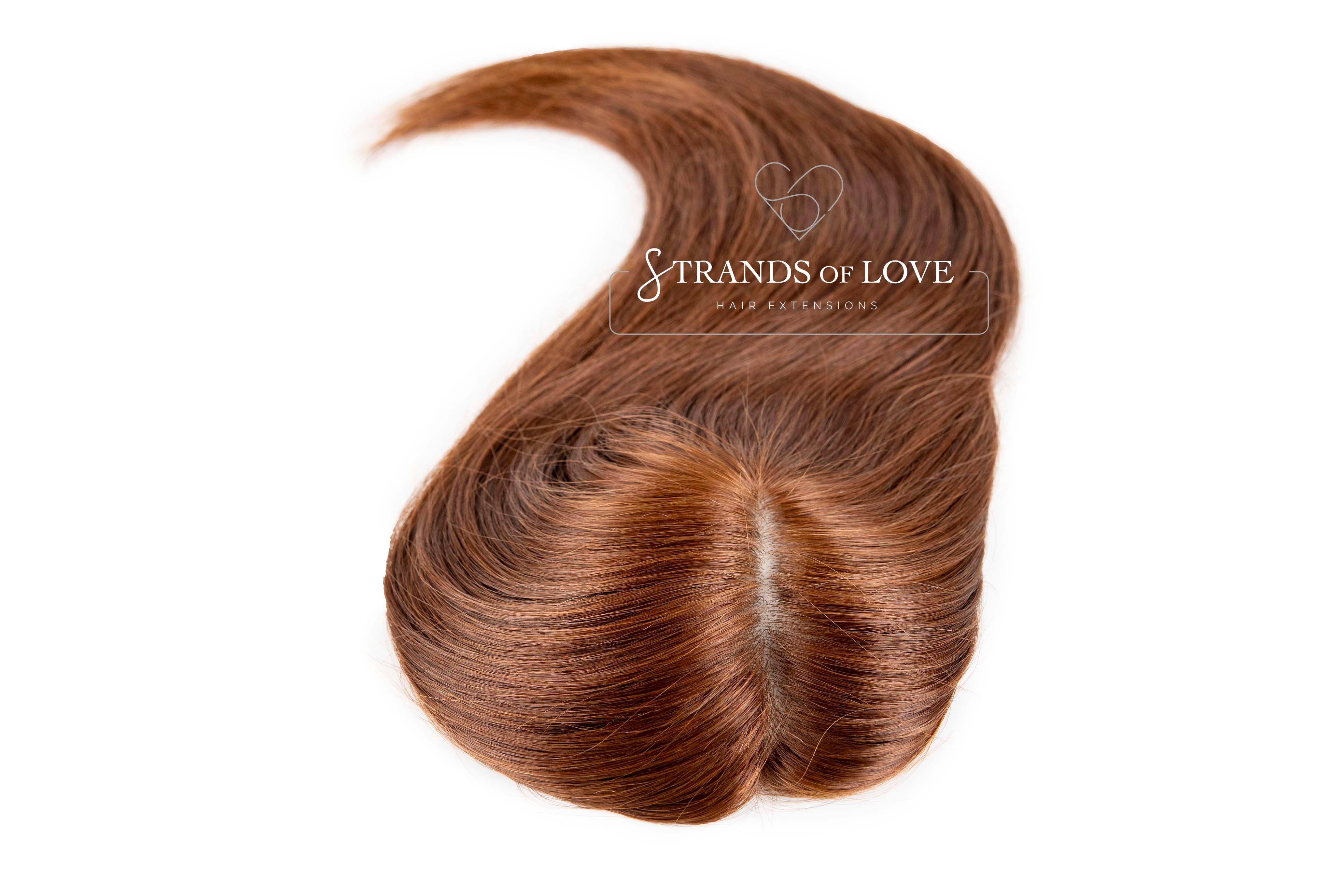 Crown Topper Clip-In - Auburn Brown (#33) - Skin