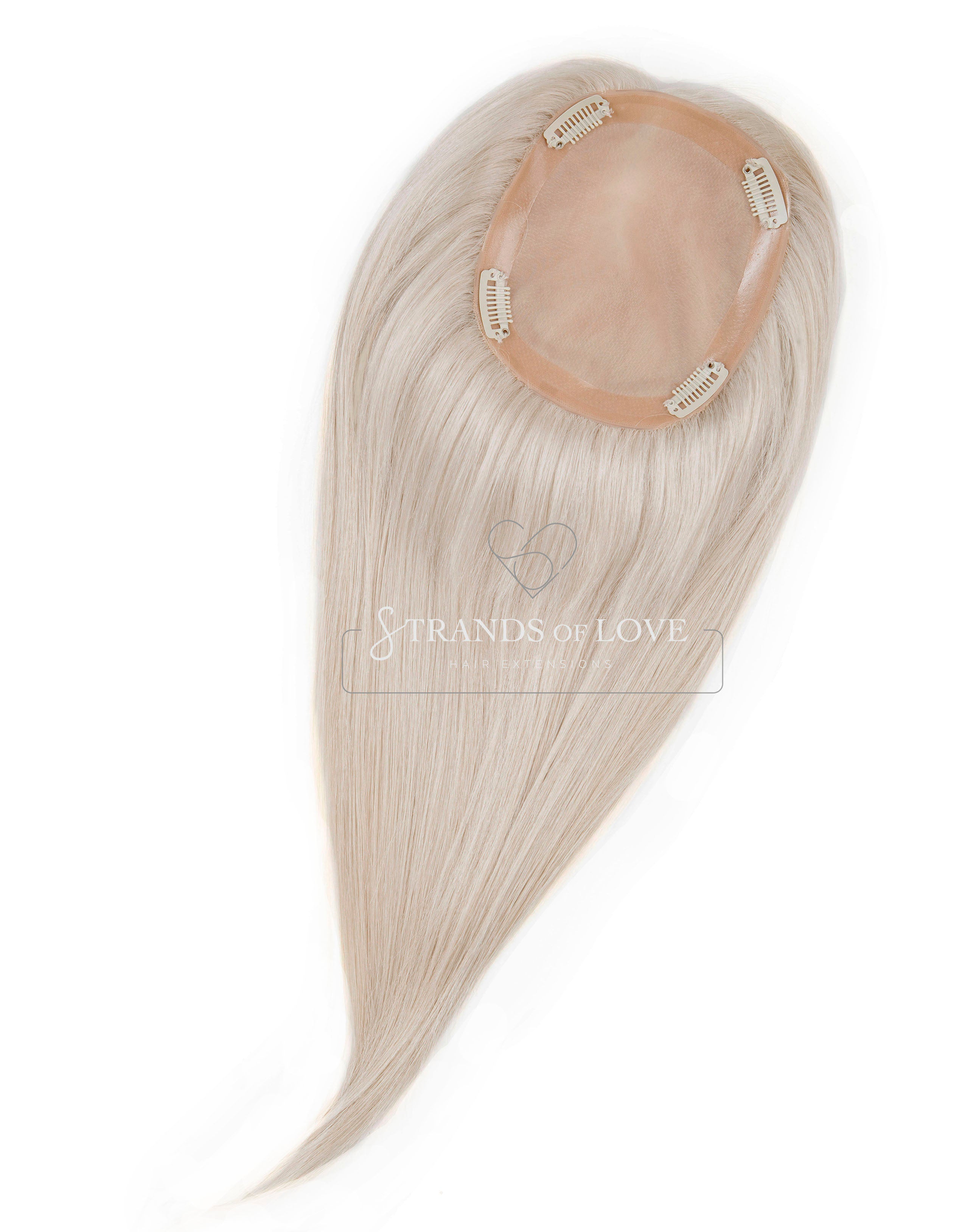 Crown Topper Clip-In - Ice Blonde - HD Silk