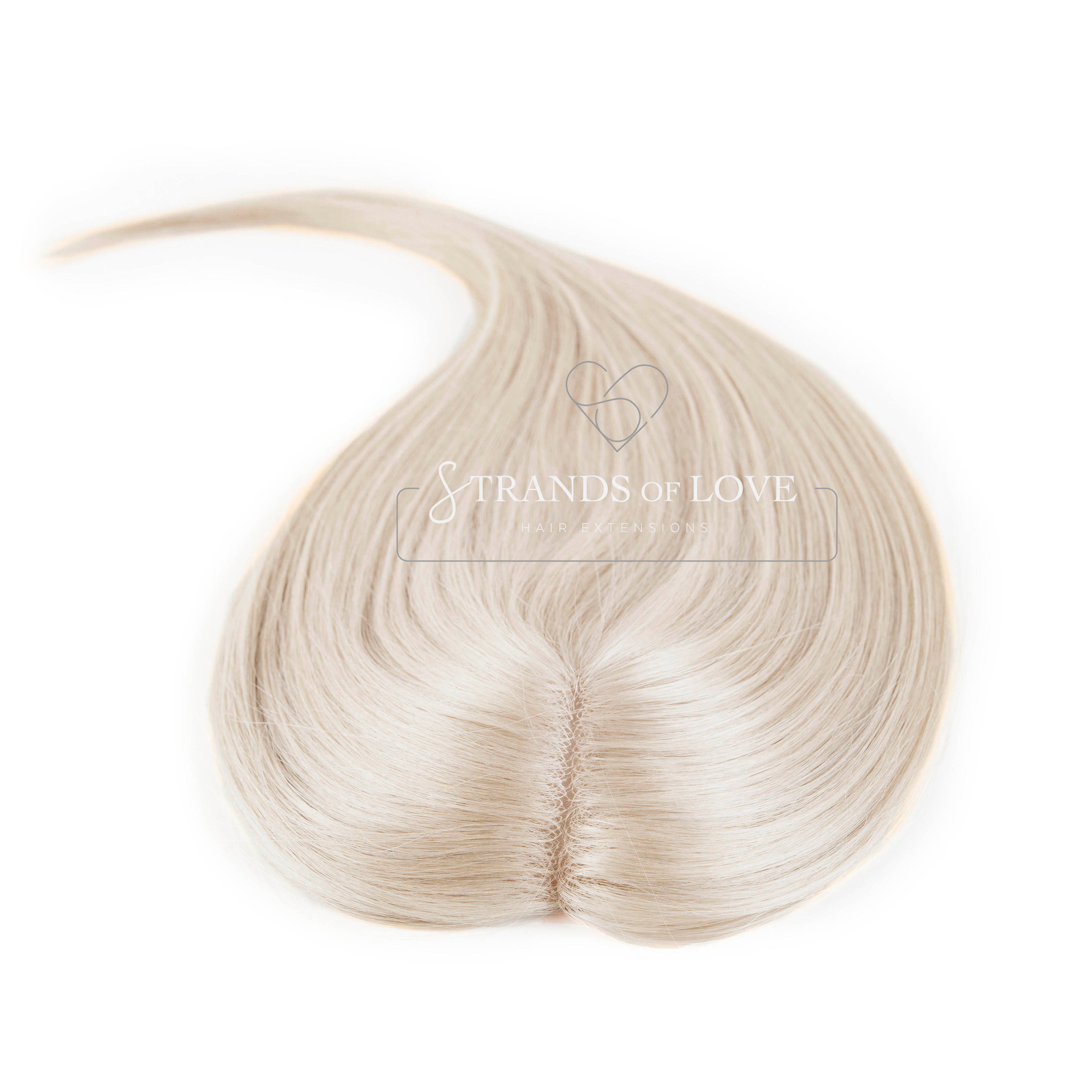 Crown Topper Clip-In - Ice Blonde - HD Silk