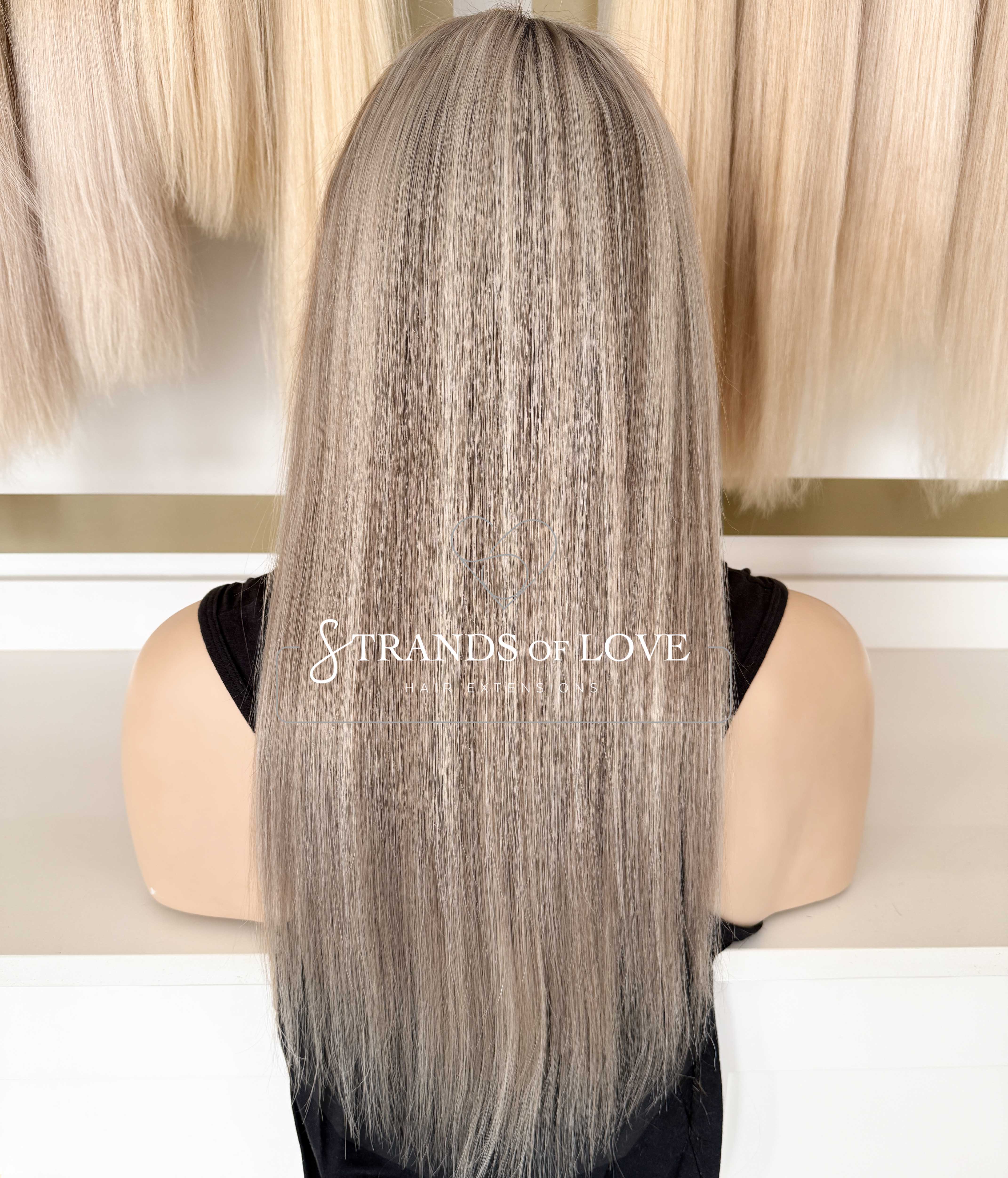 AMY - Full Wig - Ash Highlight (#Silver/7) - Straight - Lace Front