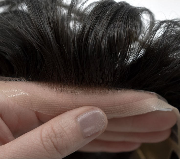 Men's Non-Surgical Hair System 001 - Black (#1) - Lace Base