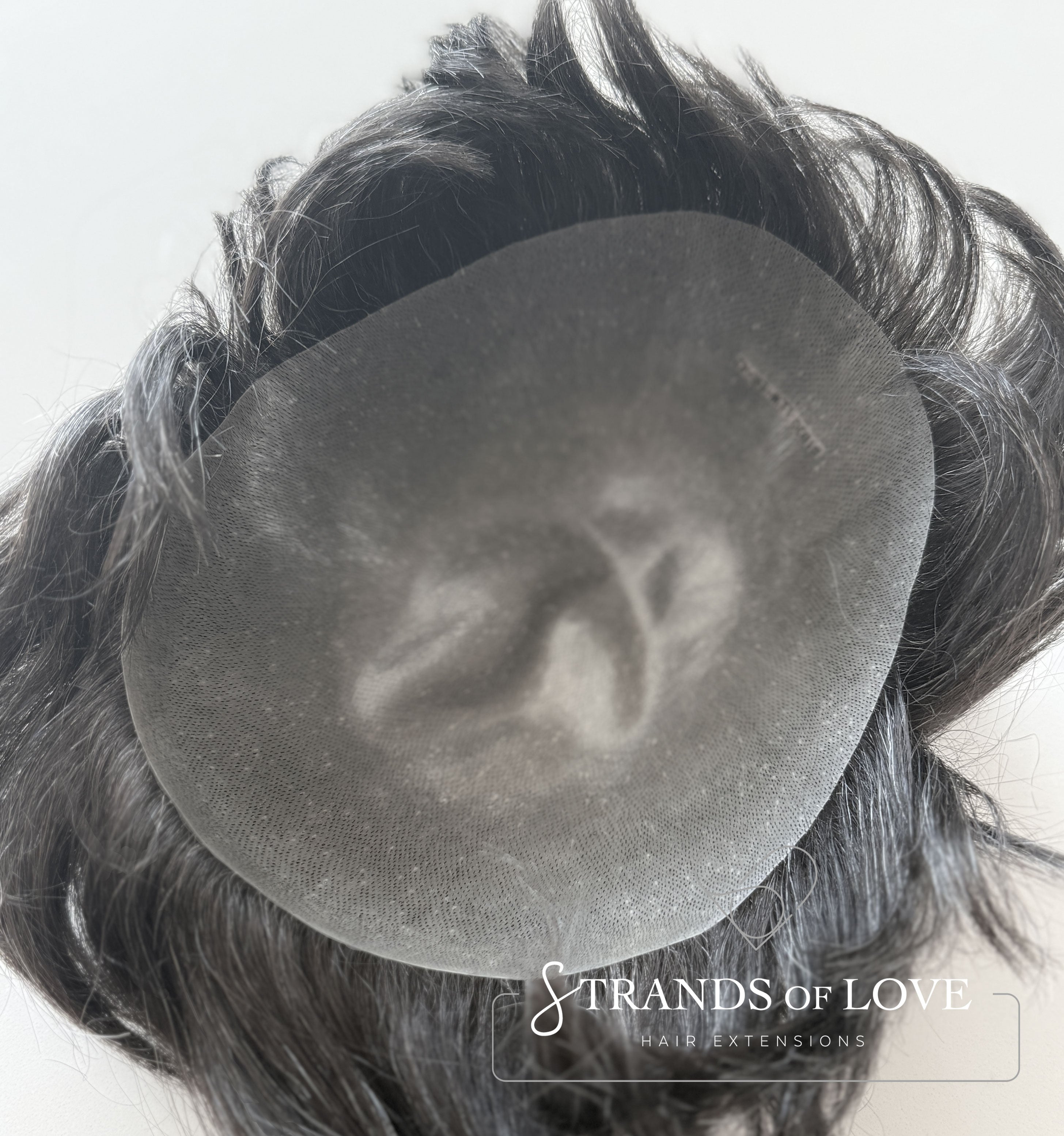 Men's Non-Surgical Hair System 010 - Dark Brown with 20% Grey (#220) - Skin Base