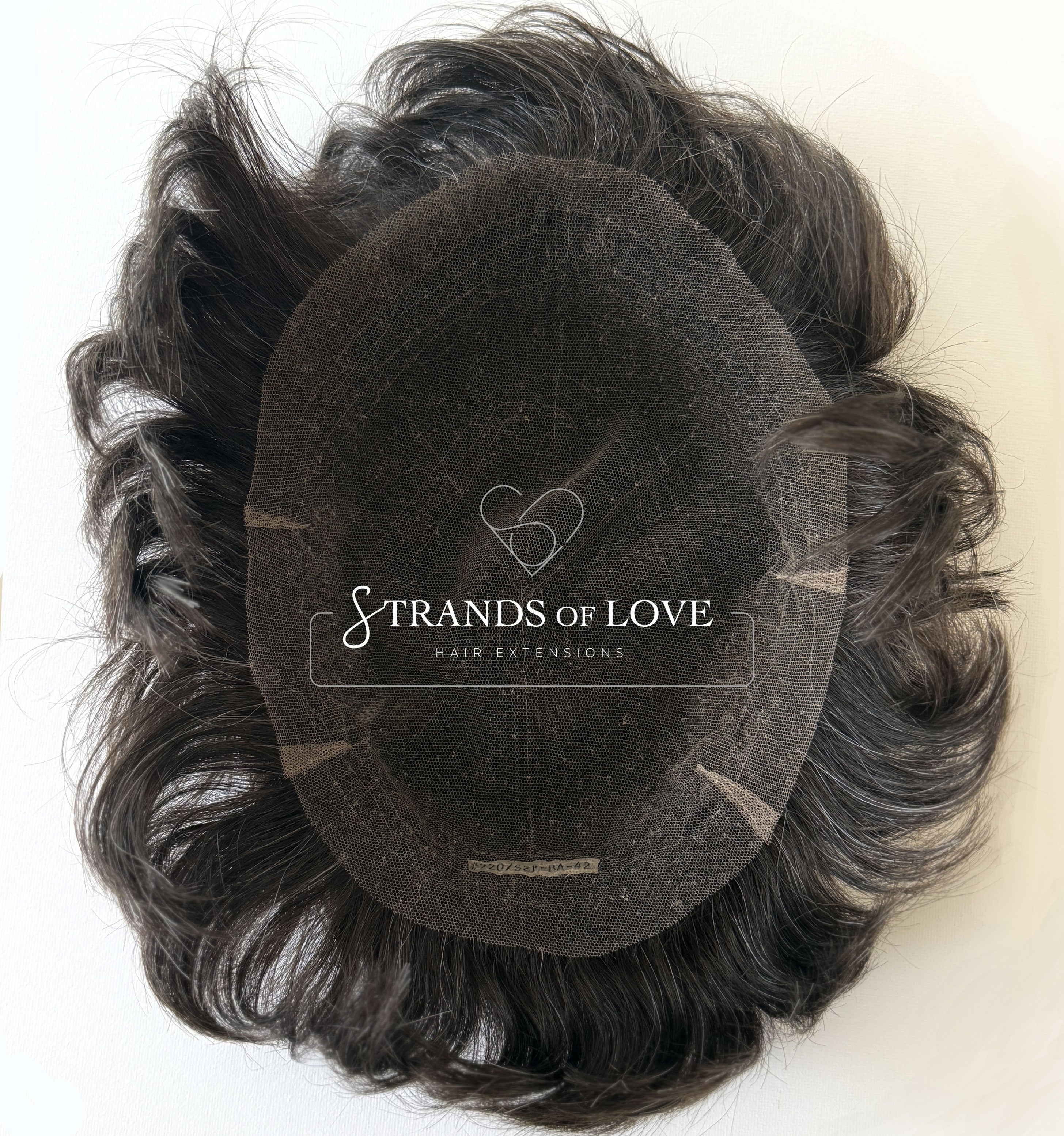 Men's Non-Surgical Hair System 015 - Dark Brown with 20% Grey (#220) - Lace Base