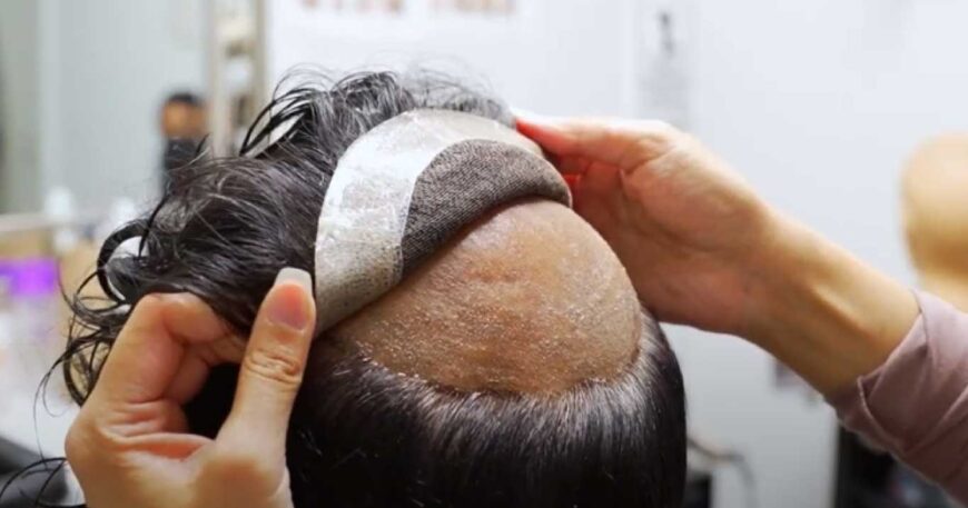 Men's Non-Surgical Hair System LACE FRONT TAPE