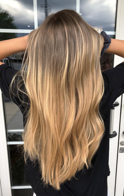 Dirty Blonde Root Melt hairstyle