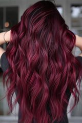 Classic Clip-In Hair Extensions - Wine Red Highlight (#99J/#1B)