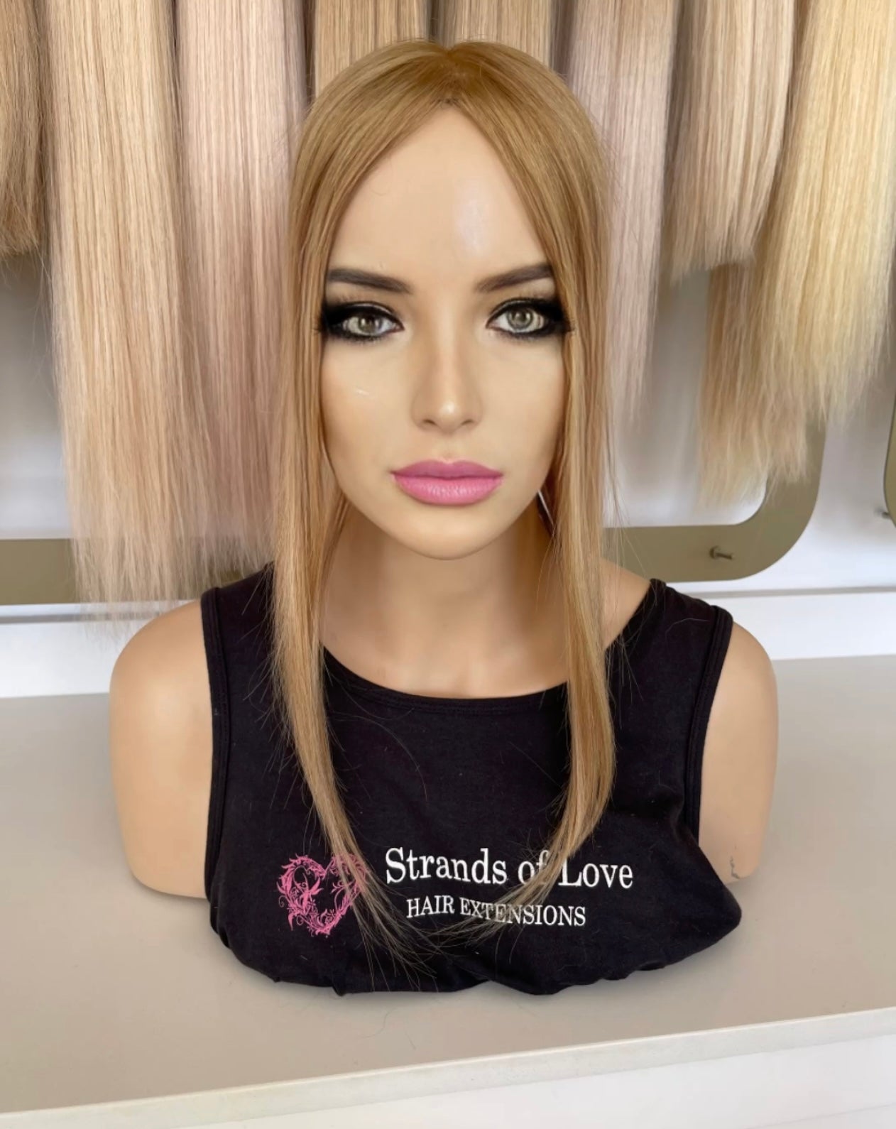 Crown Topper Clip-In -Vanilla Blonde Root - (#60/20) -Skin