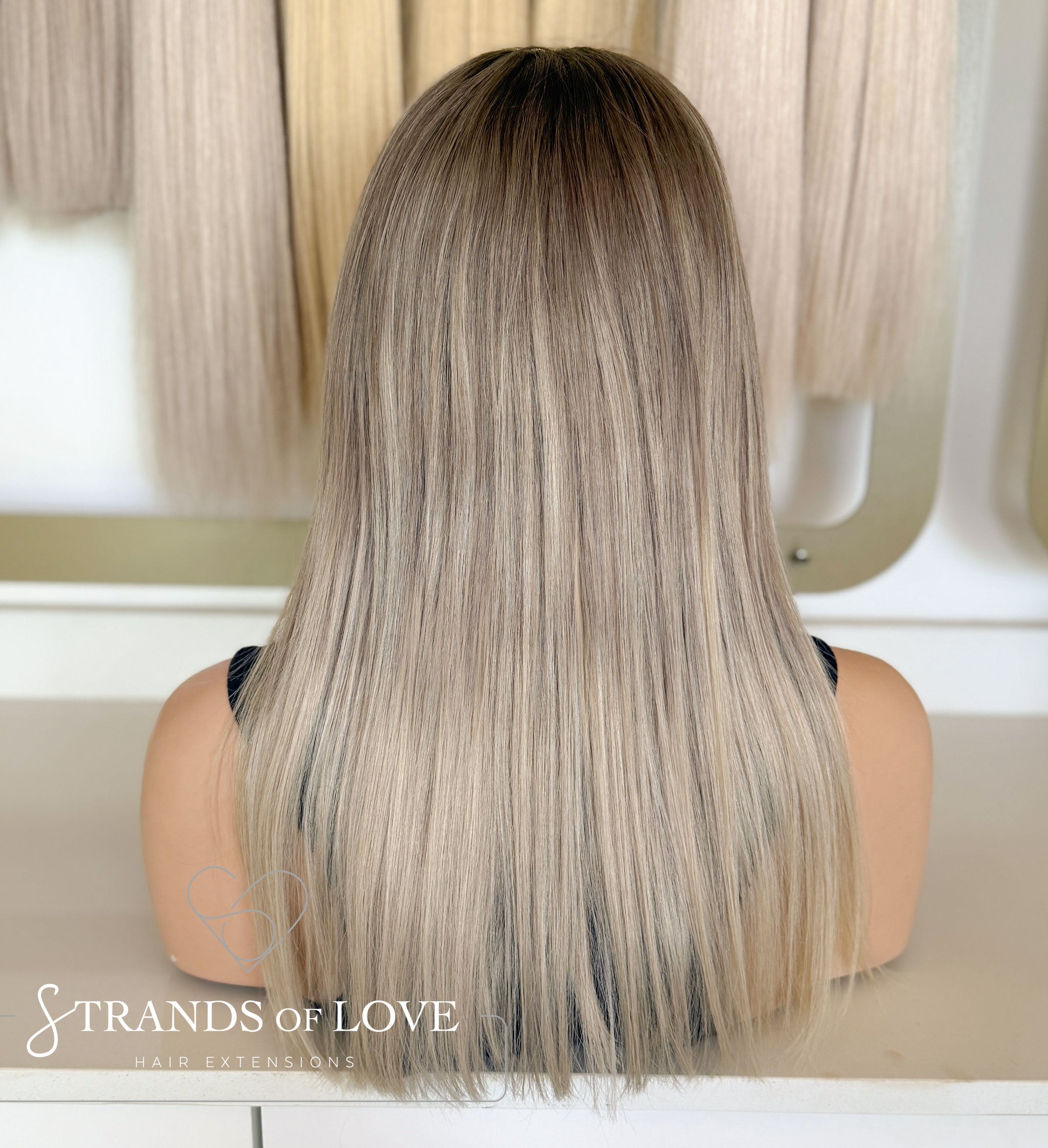 SILVIA - Full Wig - Ash Highlight (#ICE/7) - Straight - Lace Front