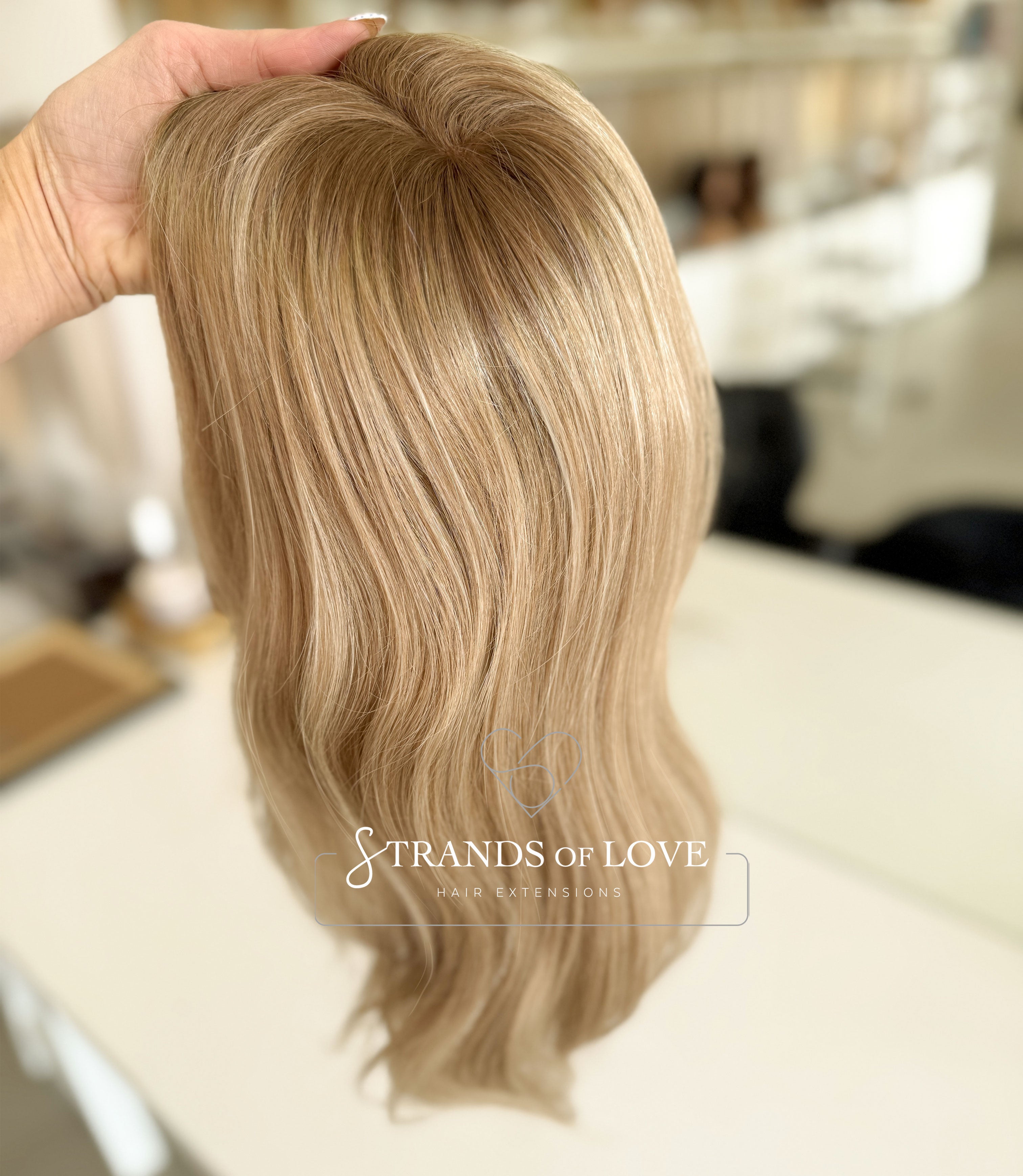 Crown Topper Clip-In - Butterscotch Balayage - (#10-20) - Mono